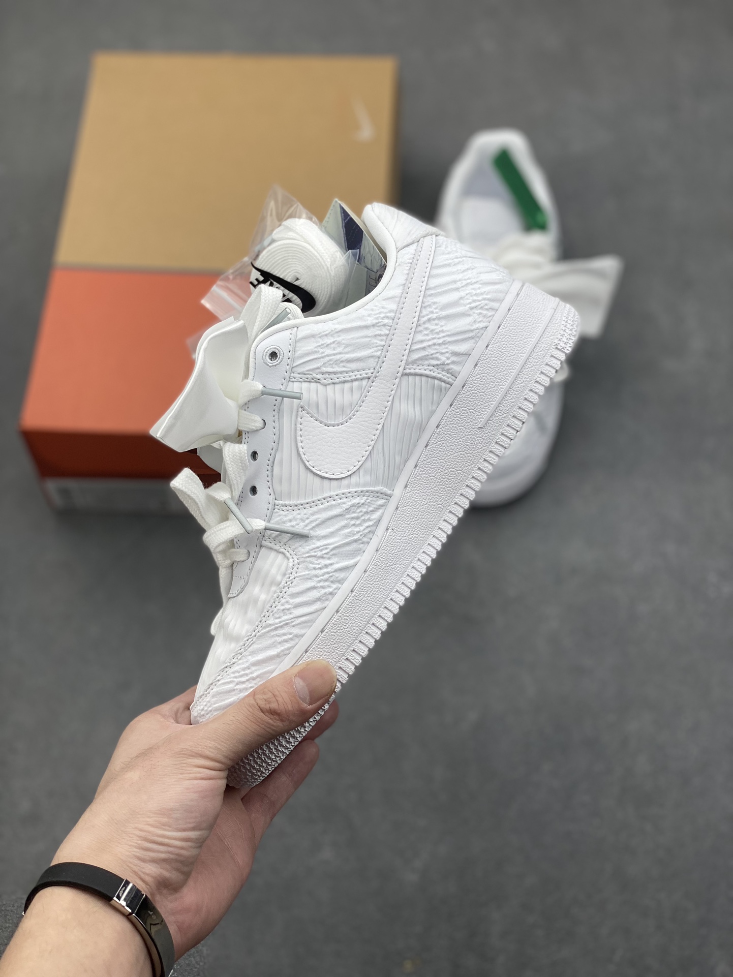Nike Air Force 1 Low White Textured Leather Sneakers DV4244-111 4 i1733329646 9627 3