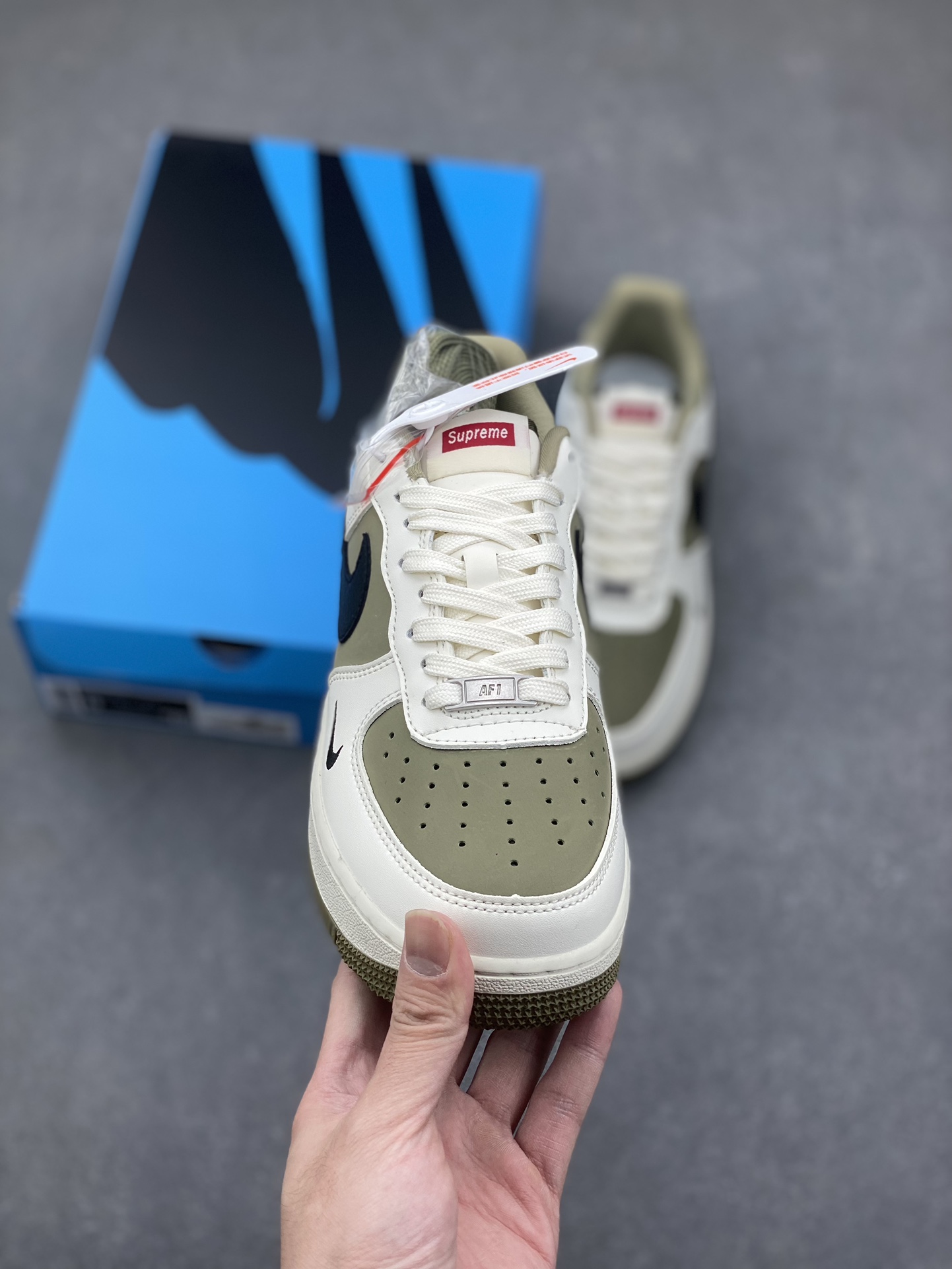 Nike Air Force 1 '07 Low Supreme Collab Military Green - Size 36-45 3 i1733329789 3781 7