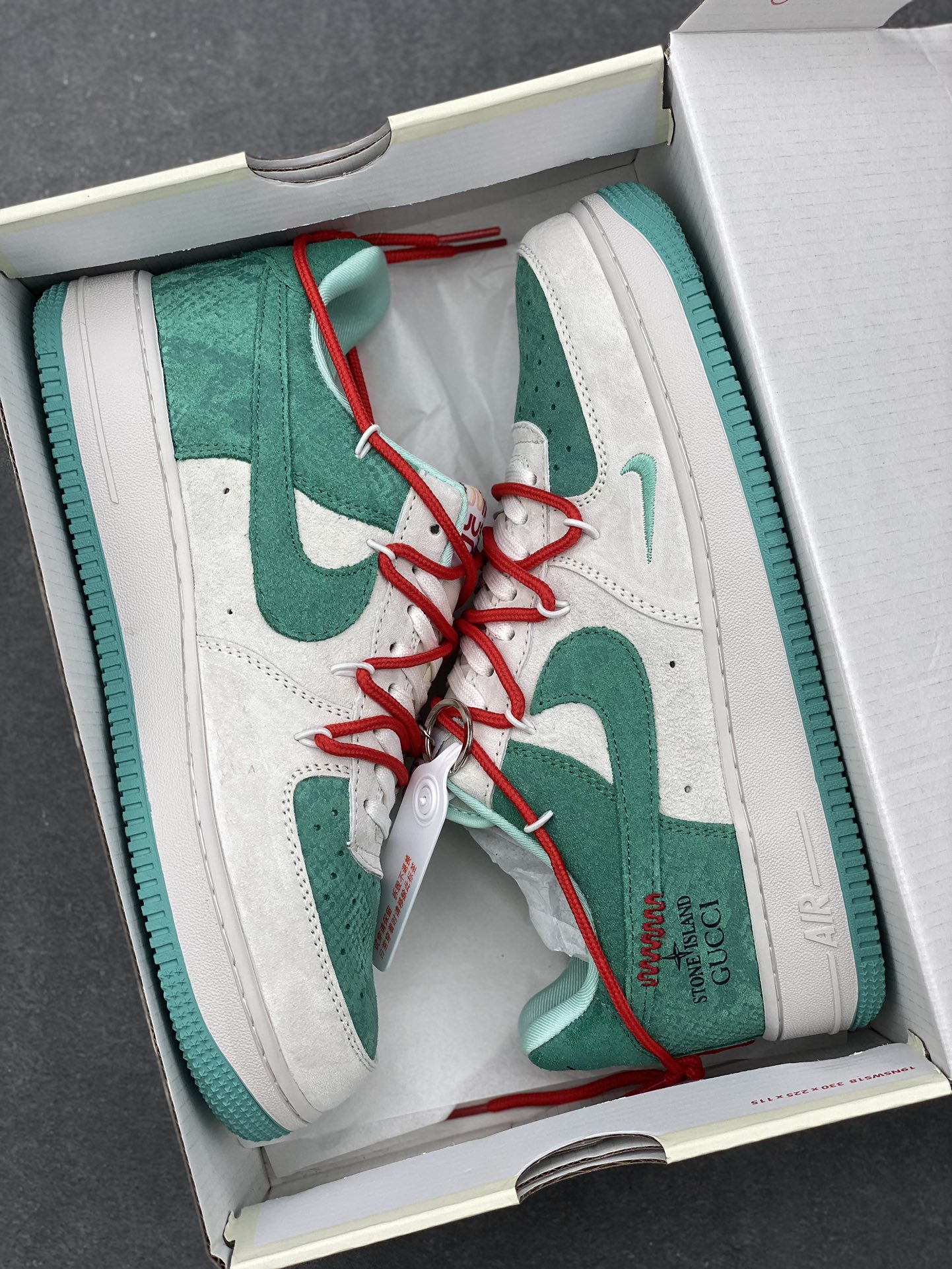 Nike Air Force 1 '07 Low Gucci Stone Island Grey Green Sneakers 10 i1733418481 4543 1