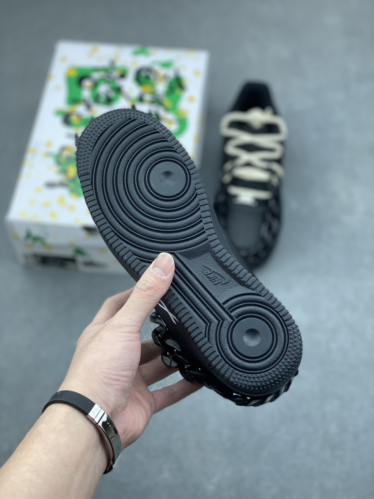 Nike Air Force 1 Low Black Deconstructed Custom Sneakers CW2288-763 7 i1733728873 2337 6