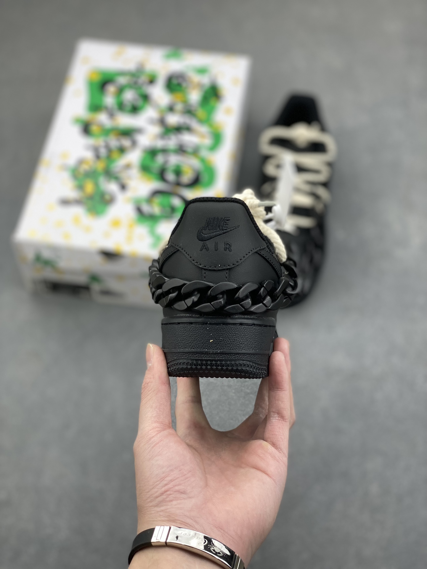 Nike Air Force 1 Low Black Deconstructed Custom Sneakers CW2288-763 5 i1733728873 2575 1