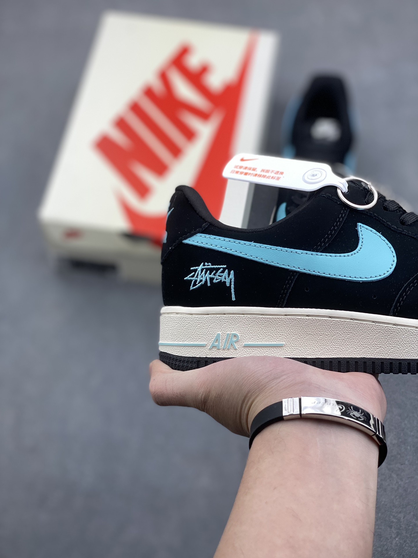 Nike Air Force 1 '07 Low Stussy Black Tiffany & Co. Sneakers 6 i1733729021 3794 0