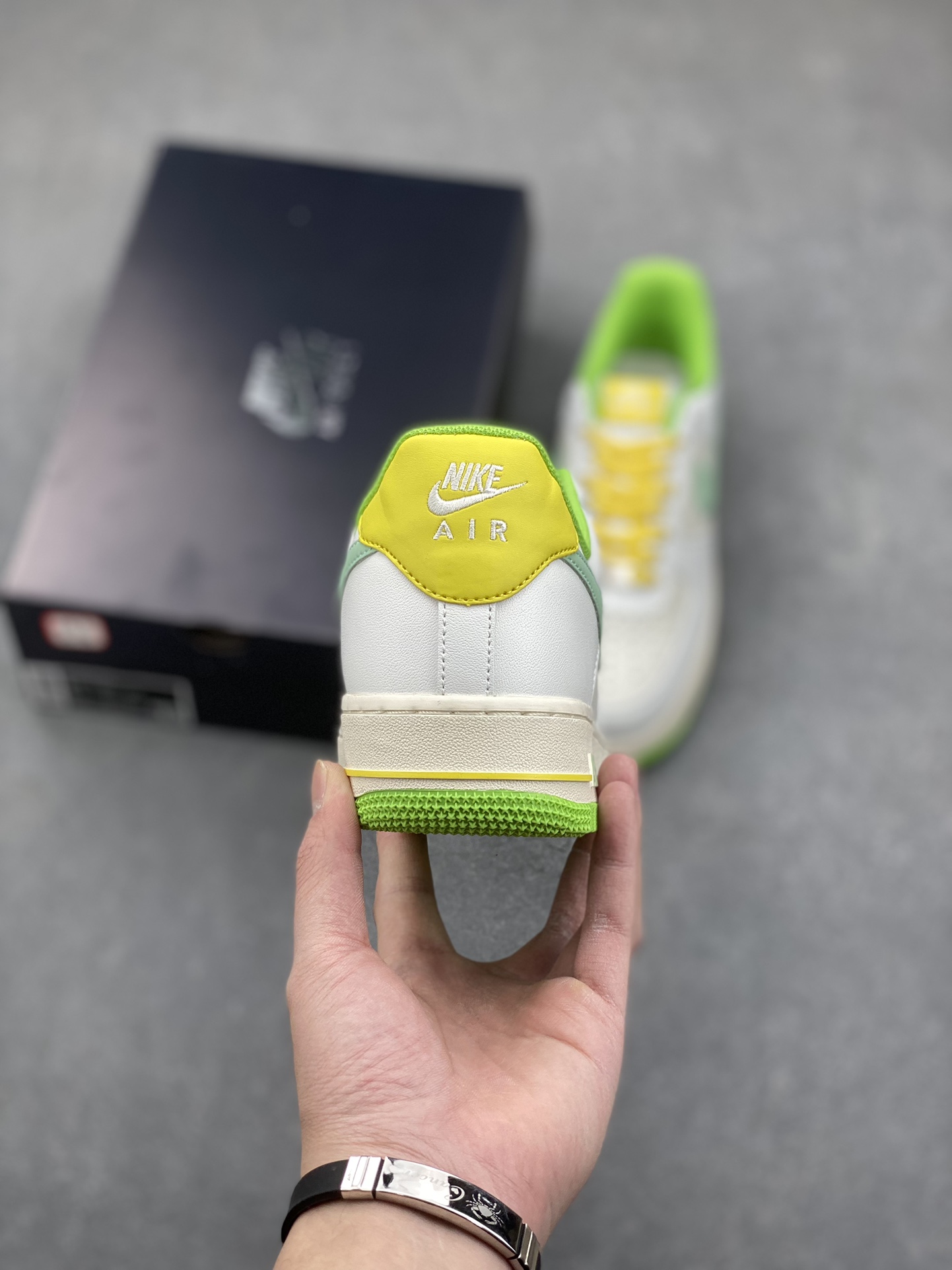 Nike Air Force 1 Low Retro Sneakers - White/Green/Yellow 5 i1733729061 6127 3
