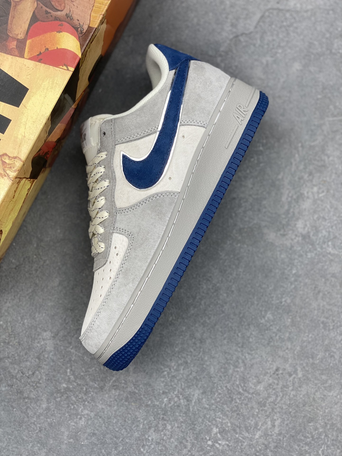 AKIRA x Nike Air Force 1 Low '07 Grey Blue Suede Sneakers DJ3966-133 8 i1733772130 5122 6