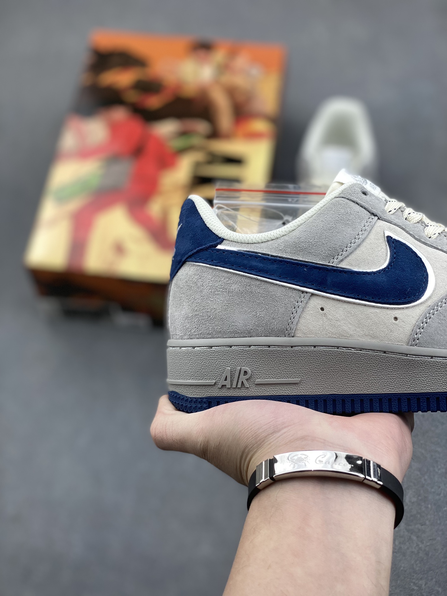 AKIRA x Nike Air Force 1 Low '07 Grey Blue Suede Sneakers DJ3966-133 6 i1733772139 4006 0