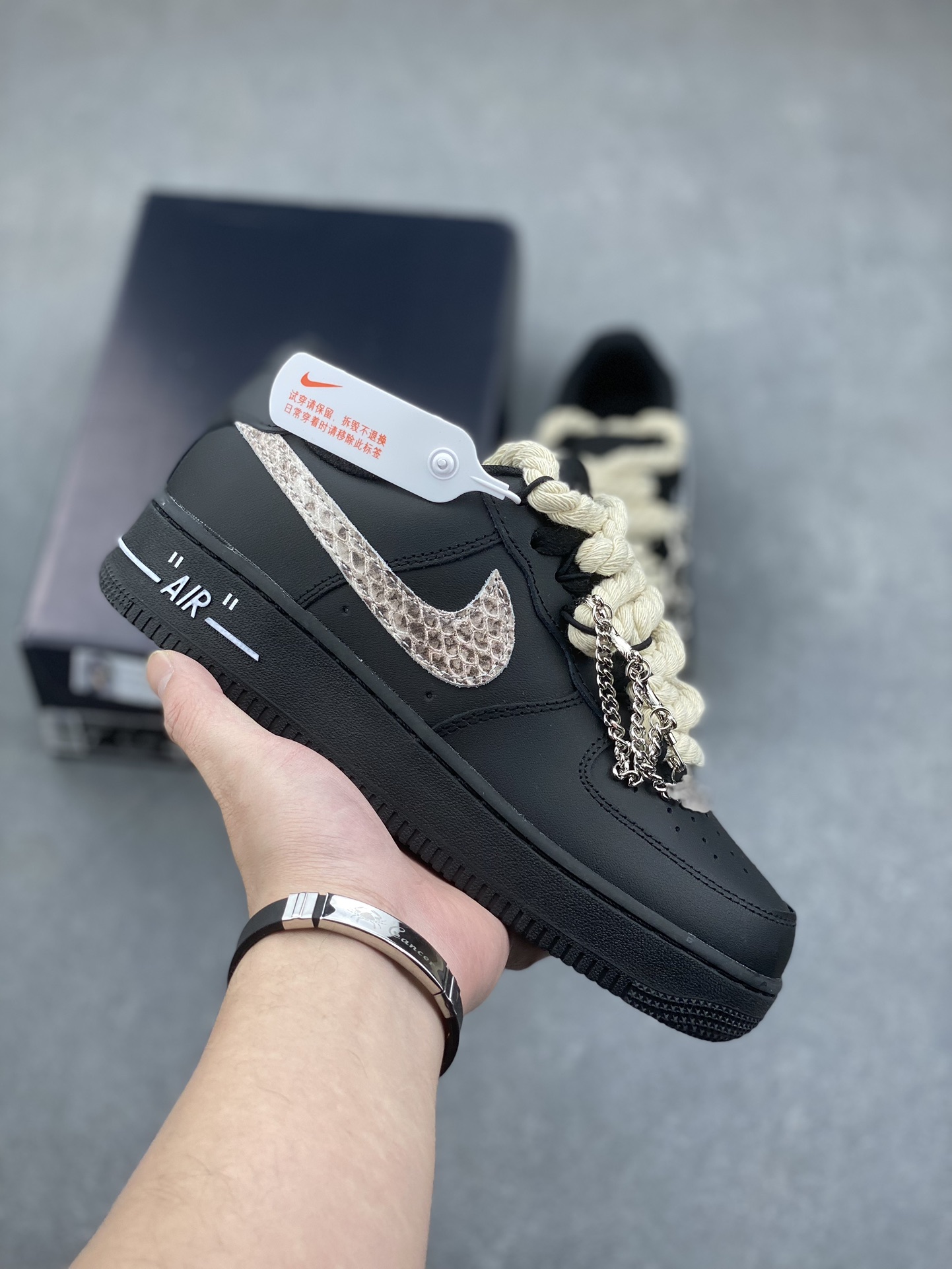 Nike Air Force 1 '07 Low Black Snake Casual Sneakers CW2288-001 2 i1733772222 9059 3