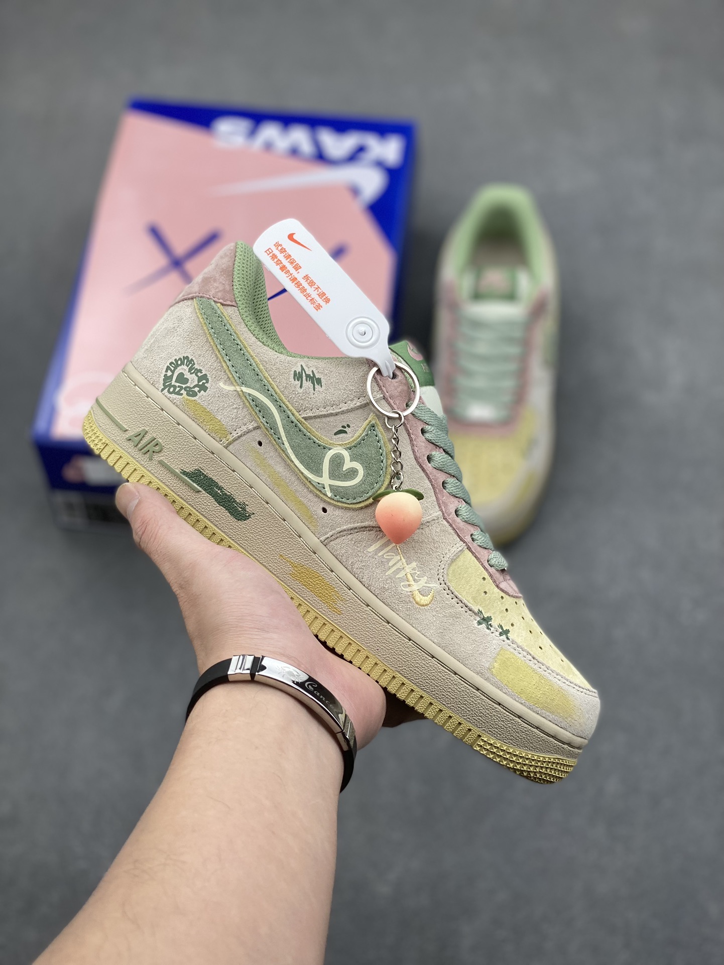 Nike Air Force 1 Low 'Peach Trees' Custom Sneakers - Limited Edition 2 i1733772353 9111 6