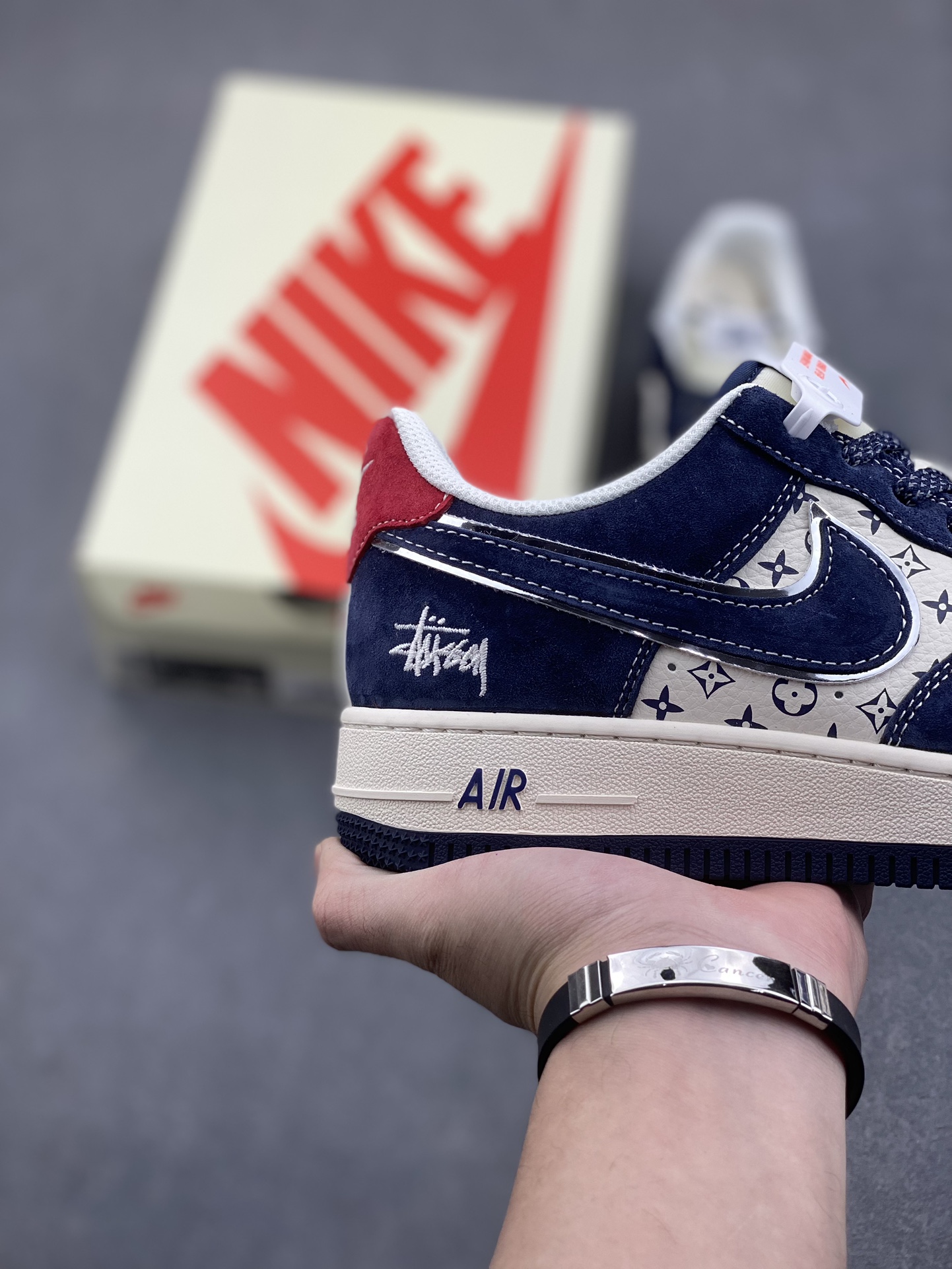 Nike Air Force 1 '07 Low Stussy Deep Blue Red Sneakers 6 i1733772415 7726 0
