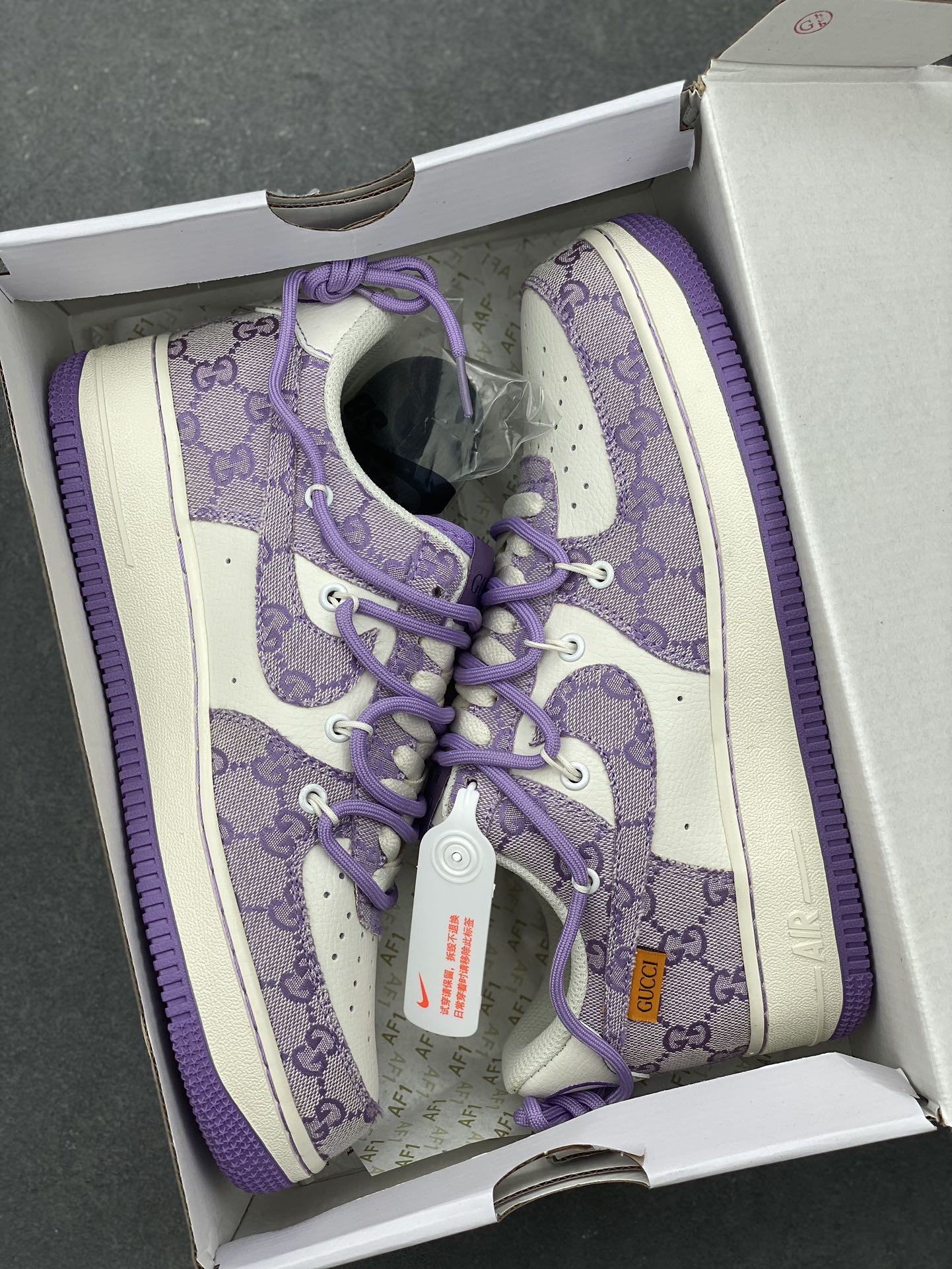 Nike Air Force 1 x Gucci Purple Sneakers Designer Collaboration Shoes 10 i1733848675 1050 8