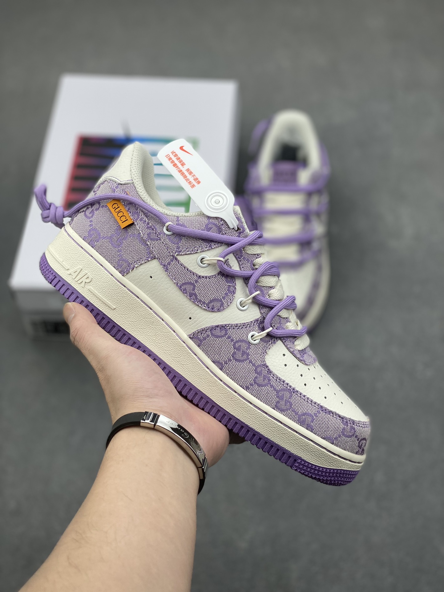 Nike Air Force 1 x Gucci Purple Sneakers Designer Collaboration Shoes 2 i1733848675 1470 3
