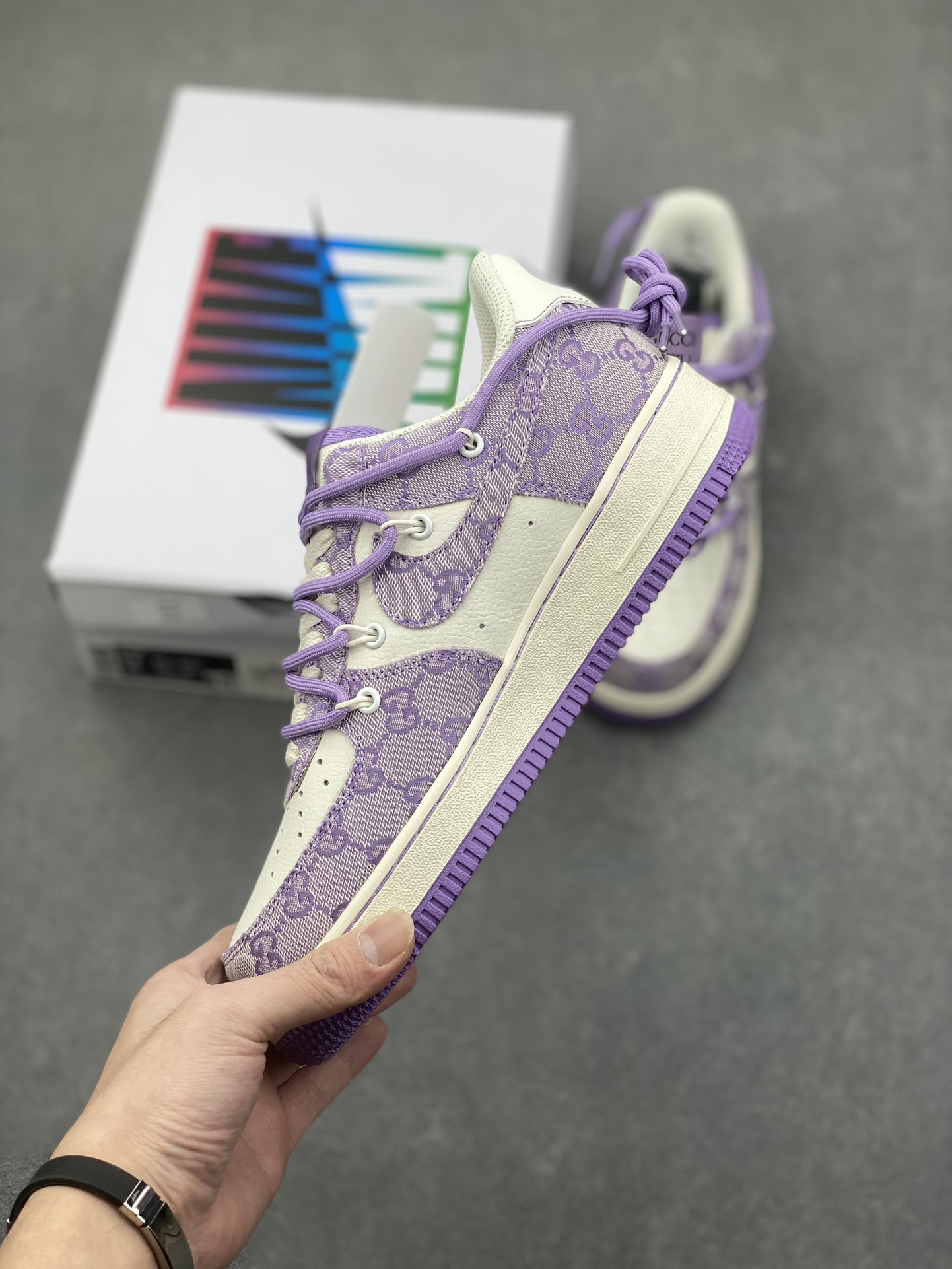 Nike Air Force 1 x Gucci Purple Sneakers Designer Collaboration Shoes 4 i1733848675 7403 0
