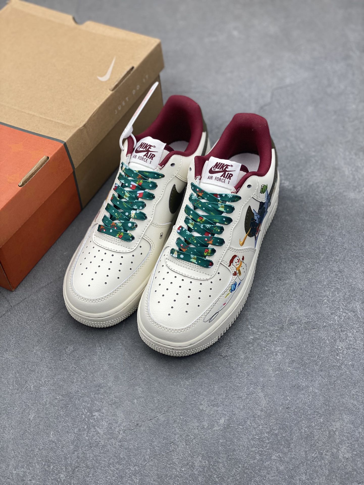 Nike Air Force 1 Low Christmas Party Custom Sneakers - Festive Holiday Style 9 i1734070963 187 7