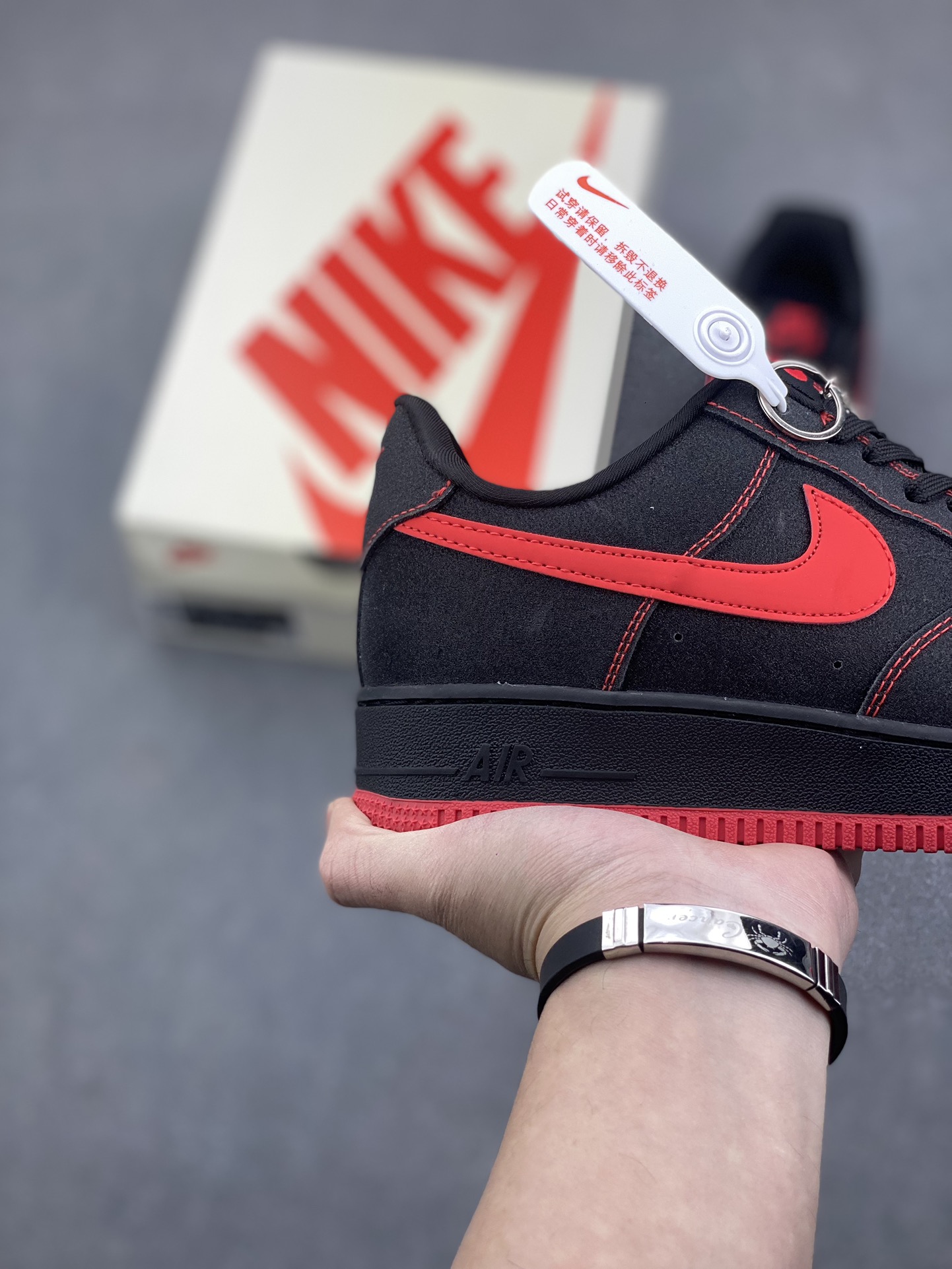 Nike Air Force 1 '07 Low Black/Red Stitching Casual Sneakers DF0188-015 6 i1734072704 5005 0