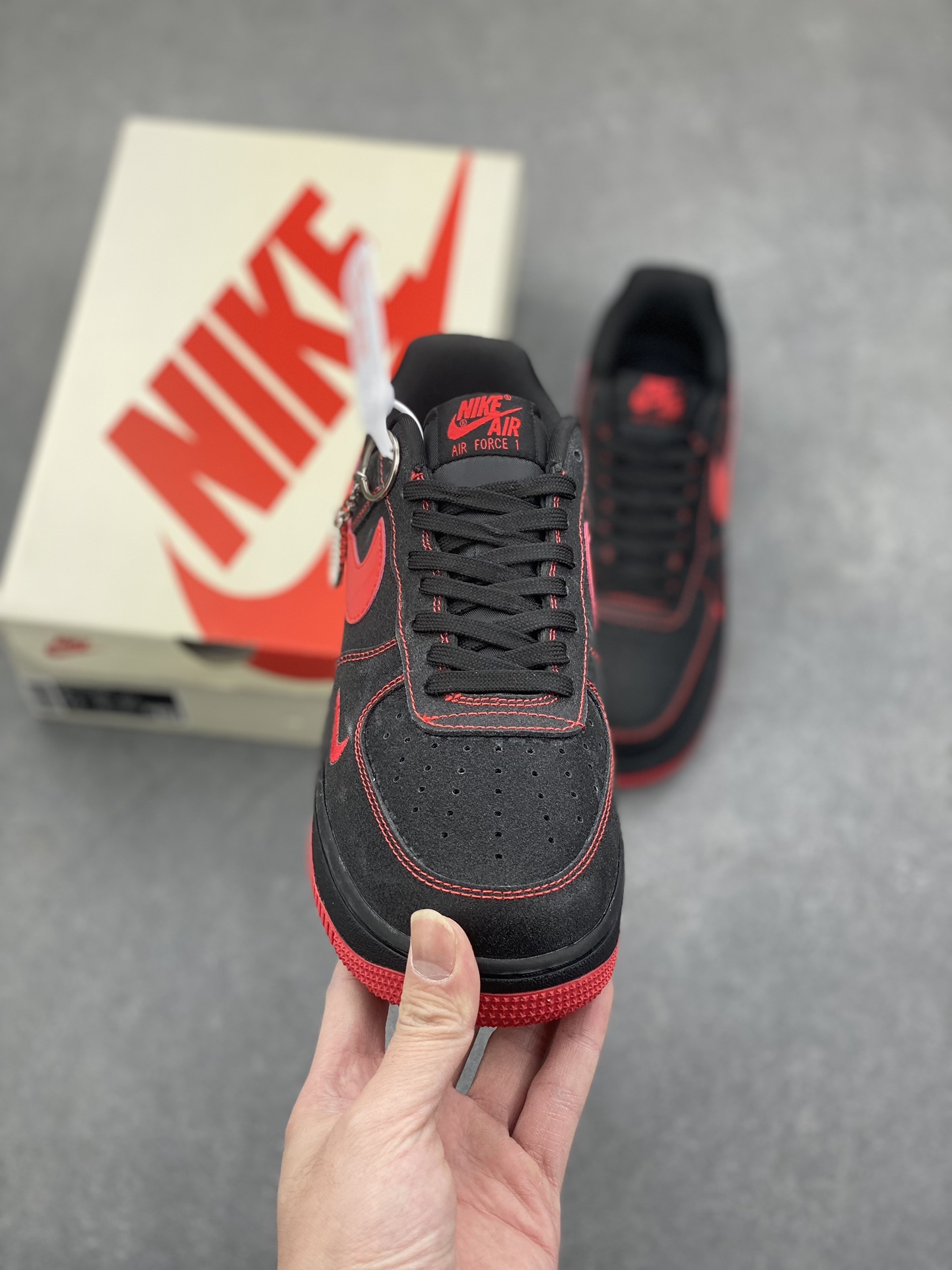 Nike Air Force 1 '07 Low Black/Red Stitching Casual Sneakers DF0188-015 3 i1734072704 6624 5