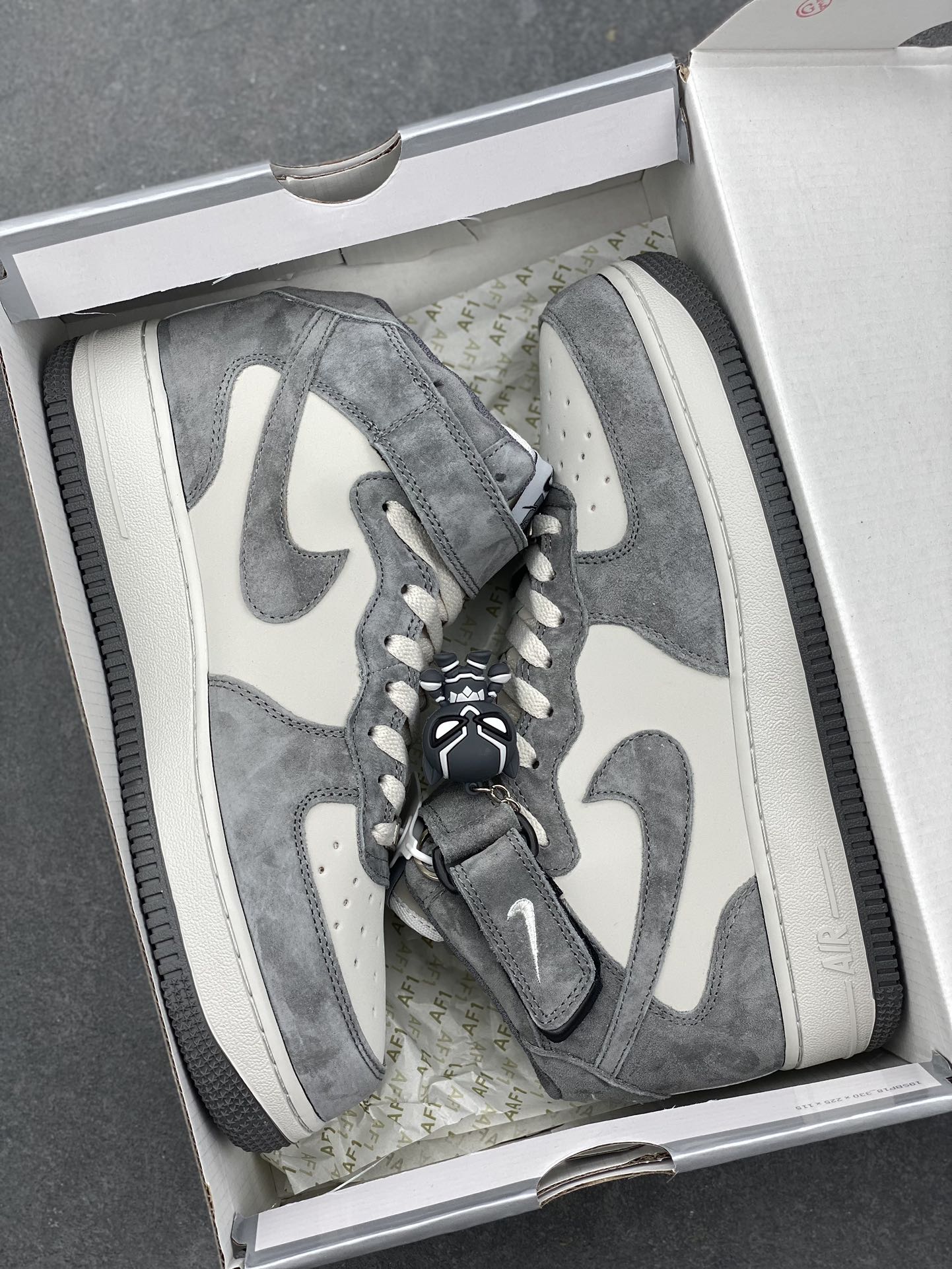 Nike Air Force 1 Mid '07 Suede Casual Sneakers - Grey/White, All Sizes 10 i1734280152 1754 1