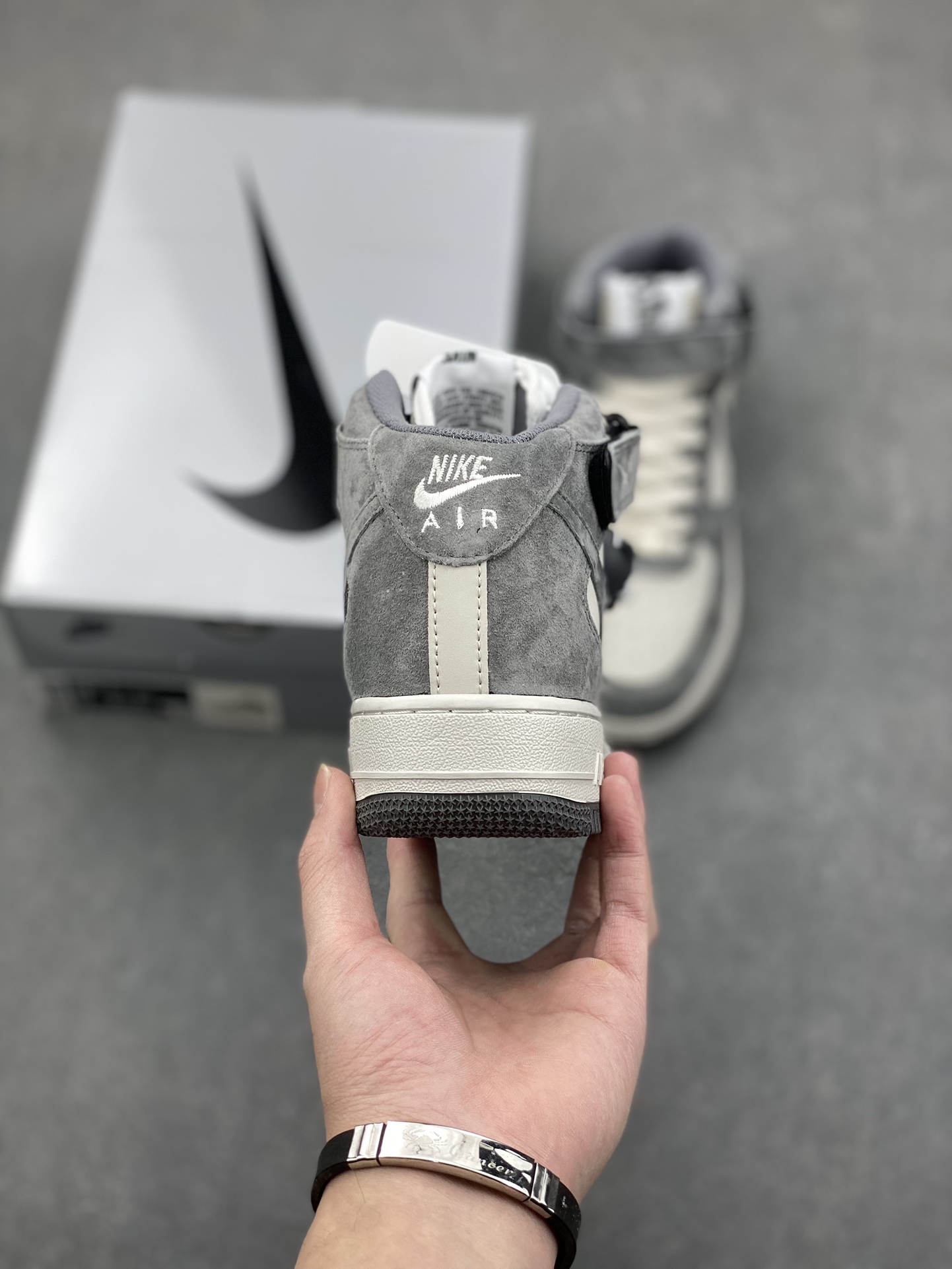 Nike Air Force 1 Mid '07 Suede Casual Sneakers - Grey/White, All Sizes 5 i1734280152 6127 3