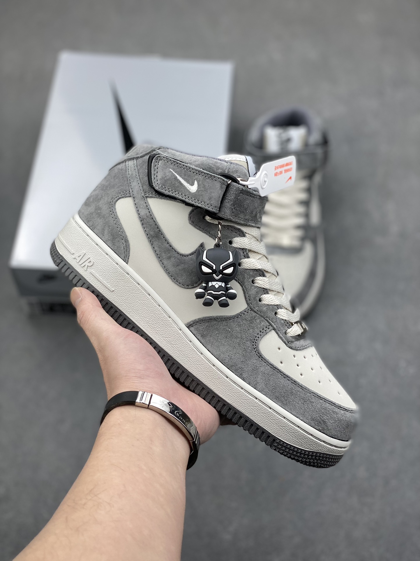 Nike Air Force 1 Mid '07 Suede Casual Sneakers - Grey/White, All Sizes 2 i1734280152 7236 6