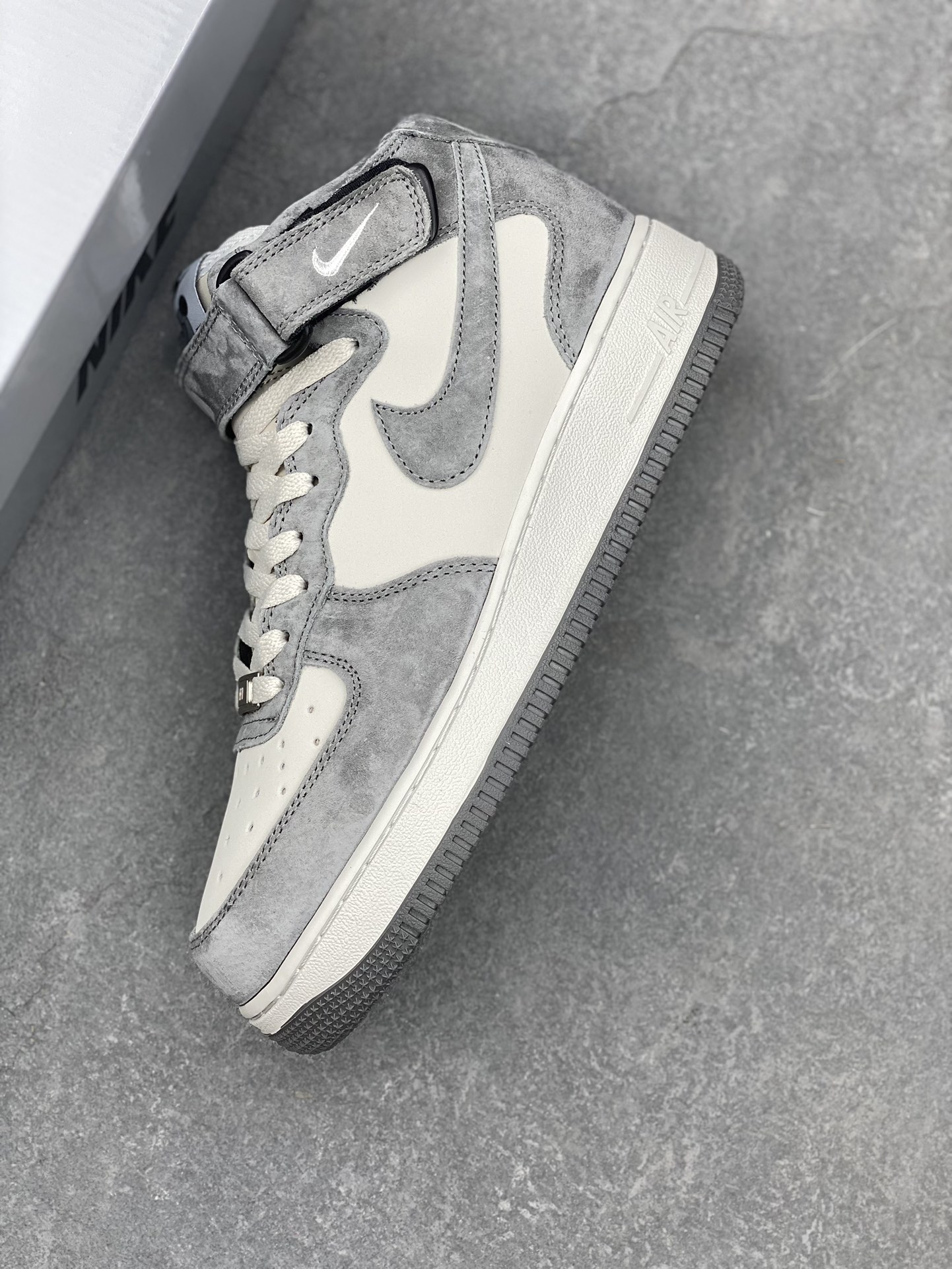 Nike Air Force 1 Mid '07 Suede Casual Sneakers - Grey/White, All Sizes 8 i1734280153 3273 7