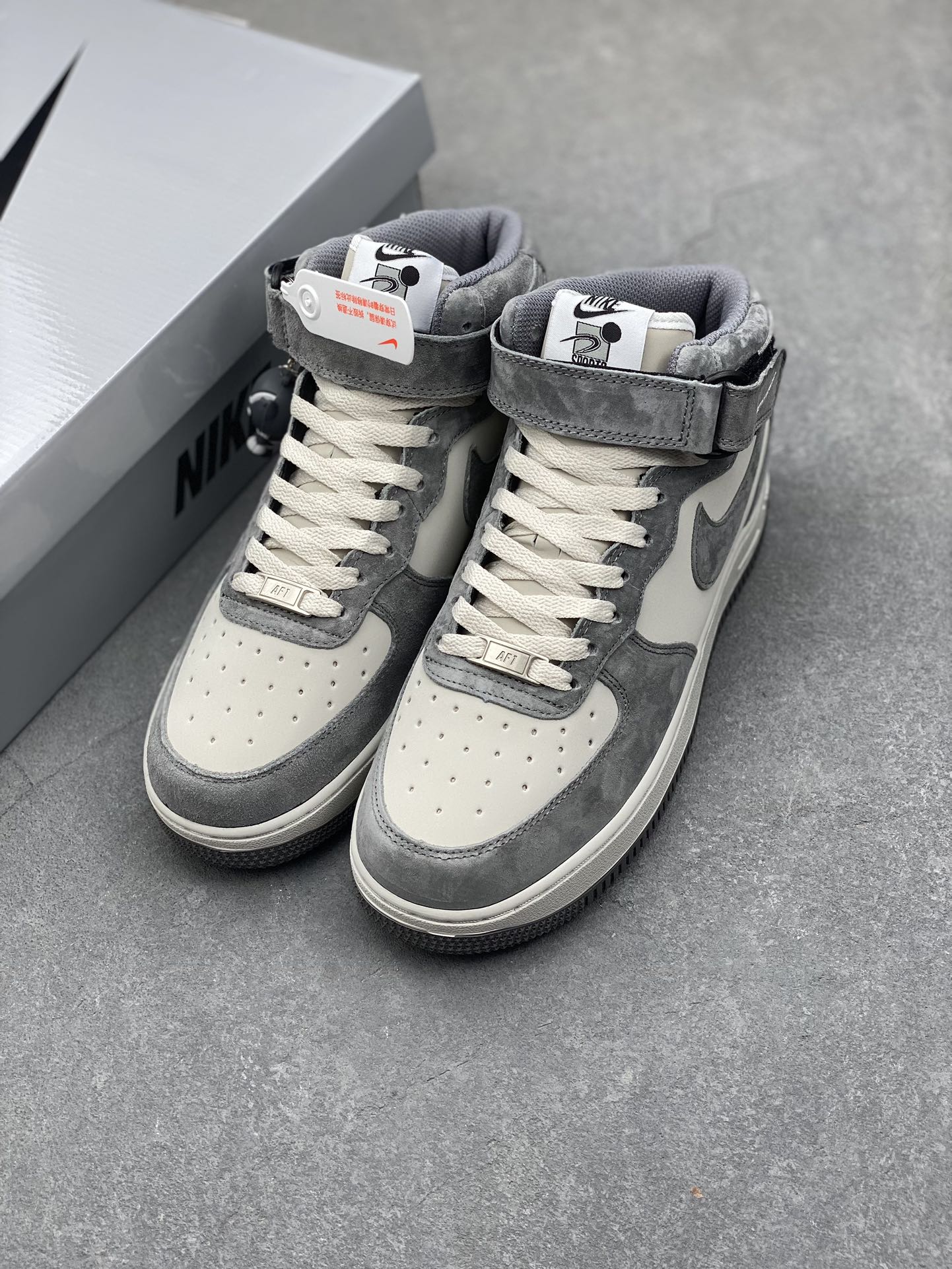 Nike Air Force 1 Mid '07 Suede Casual Sneakers - Grey/White, All Sizes 9 i1734280153 9115 8