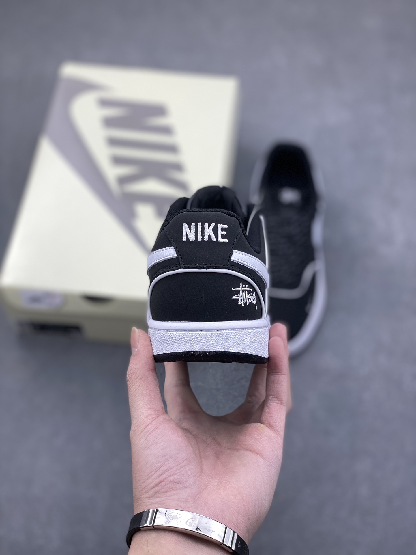 Nike Court Vision Lo x Stussy Black and White Casual Sneakers 5 i1734367209 7438 5