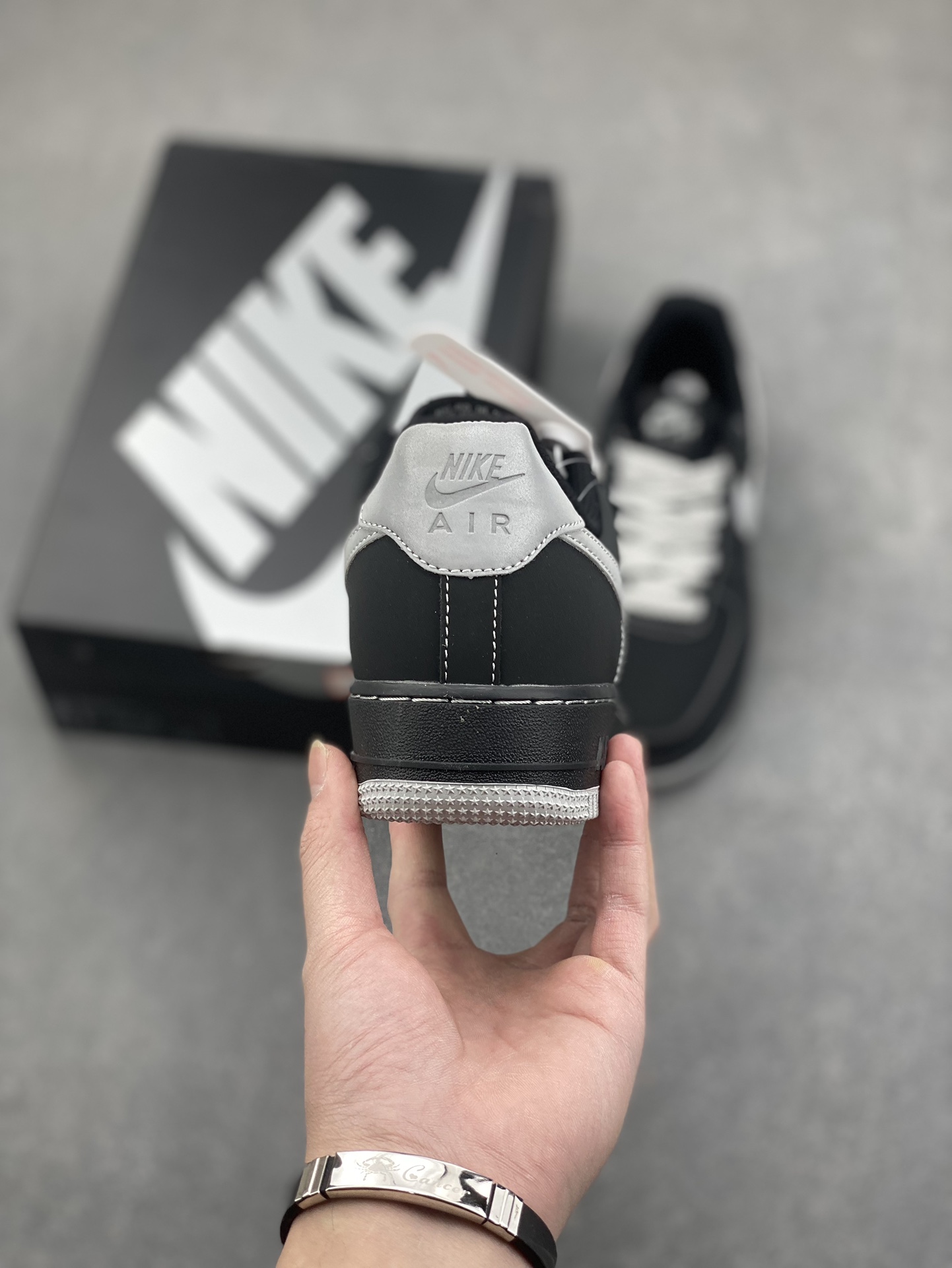 Nike Air Force 1 '07 Black/Silver Low-Top Casual Sneakers - DH5696-228 5 i1734453619 6019 8