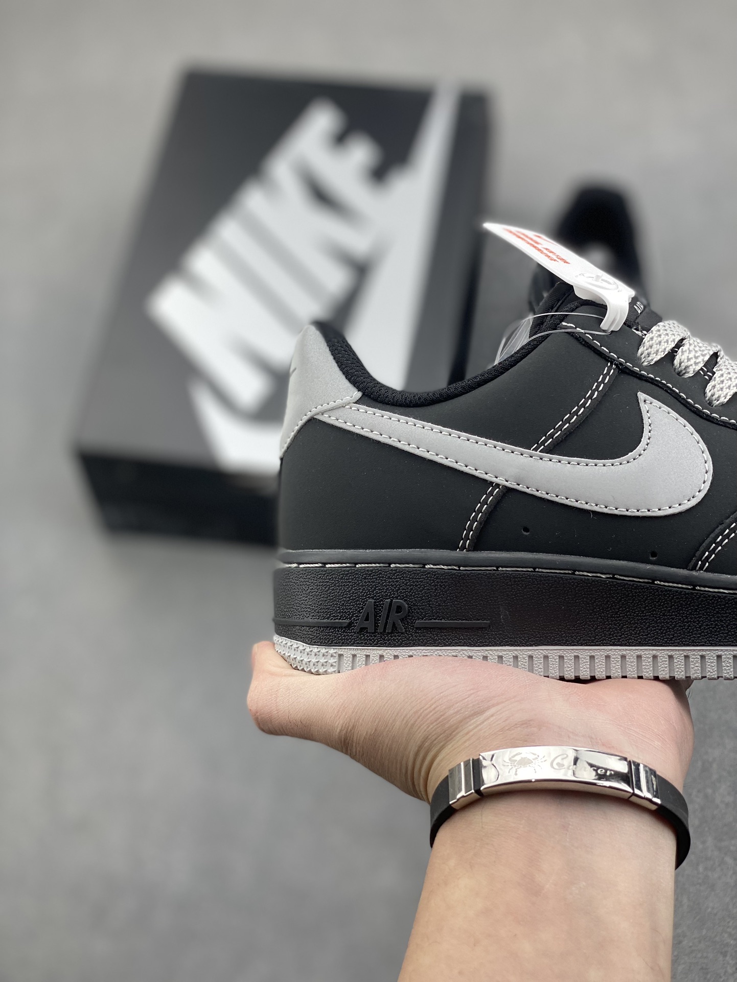Nike Air Force 1 '07 Black/Silver Low-Top Casual Sneakers - DH5696-228 6 i1734453619 6821 0