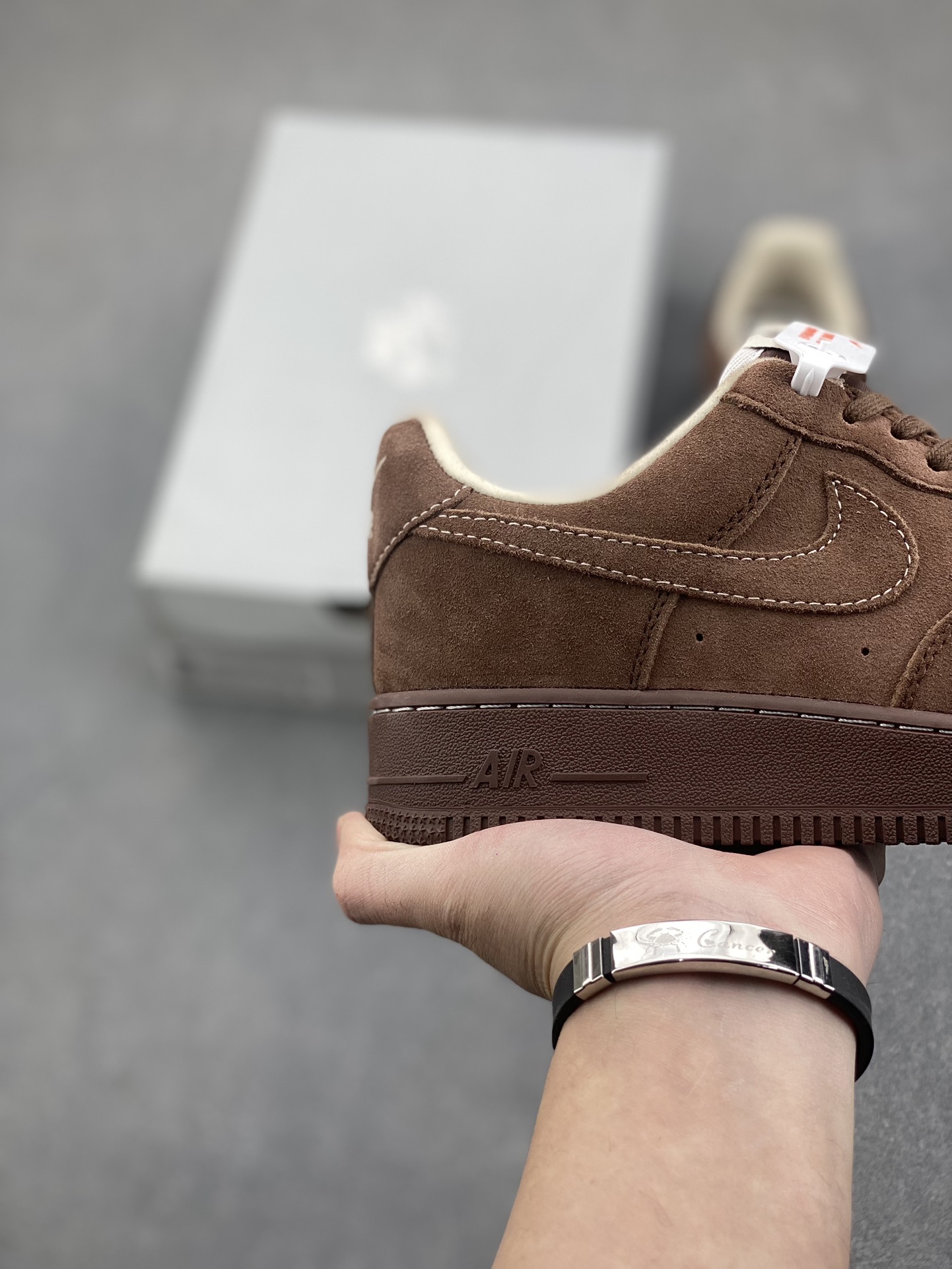 Nike Air Force 1 '07 Low Casual Sneakers - Brown Suede - FQ8901-259 6 i1734453712 5835 4