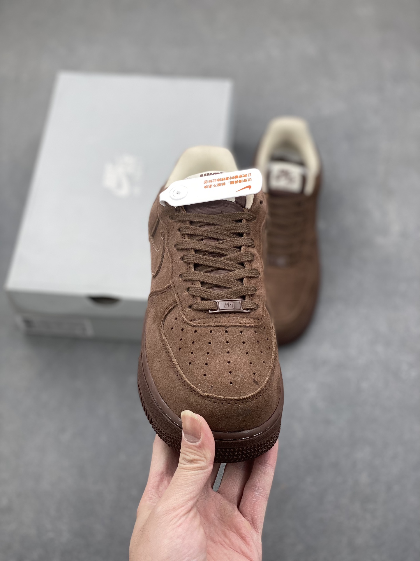 Nike Air Force 1 '07 Low Casual Sneakers - Brown Suede - FQ8901-259 3 i1734453712 8297 3