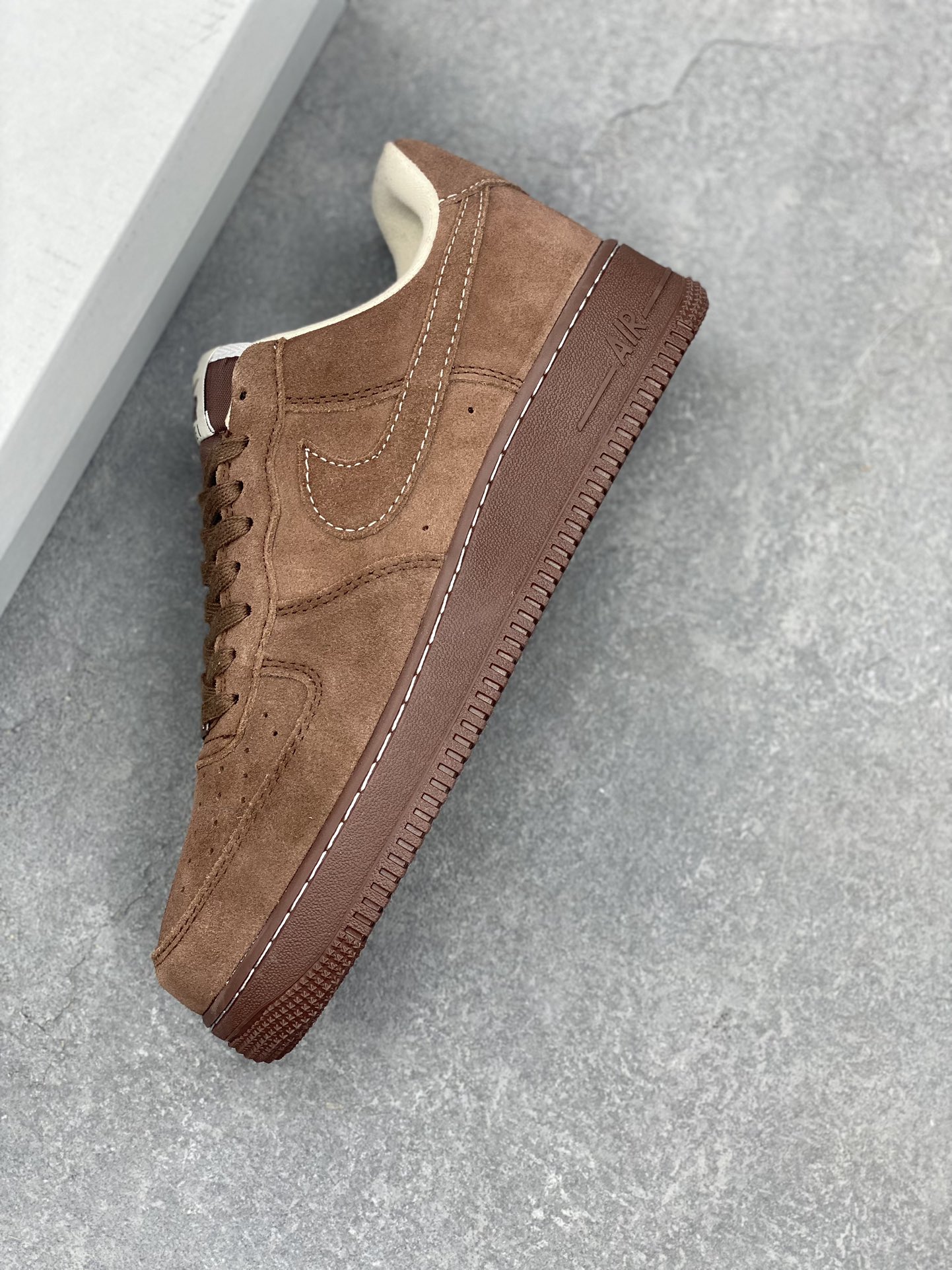Nike Air Force 1 '07 Low Casual Sneakers - Brown Suede - FQ8901-259 8 i1734453712 8439 1