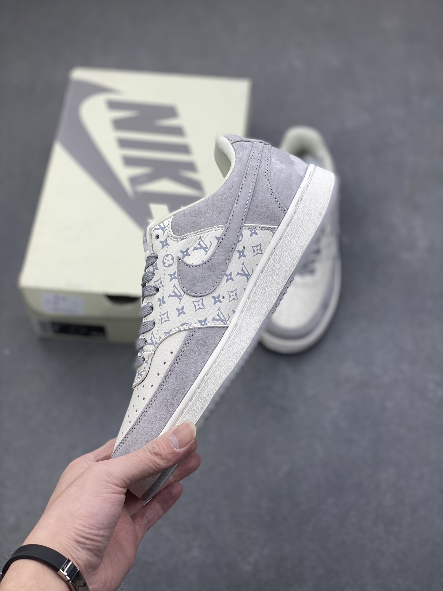 Nike Ebernon Low x Louis Vuitton Custom Sneakers - Premium Leather, Breathable 4 i1734541335 3986 3