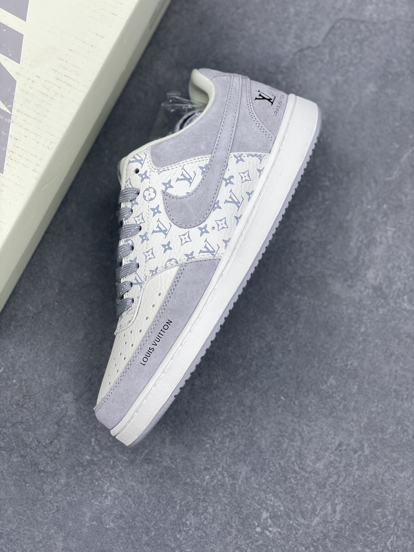 Nike Ebernon Low x Louis Vuitton Custom Sneakers - Premium Leather, Breathable 8 i1734541335 5351 6