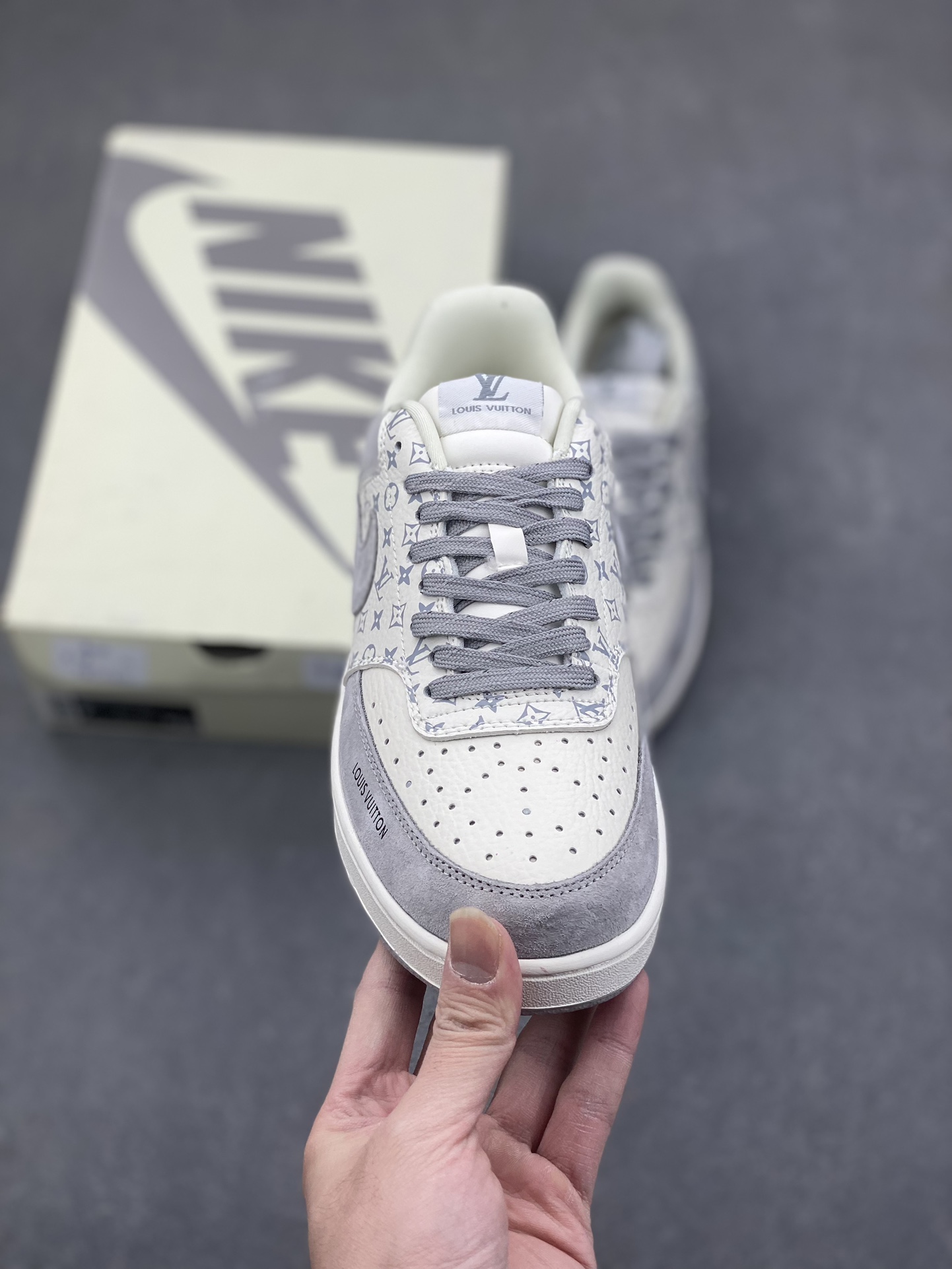 Nike Ebernon Low x Louis Vuitton Custom Sneakers - Premium Leather, Breathable 3 i1734541335 5709 4