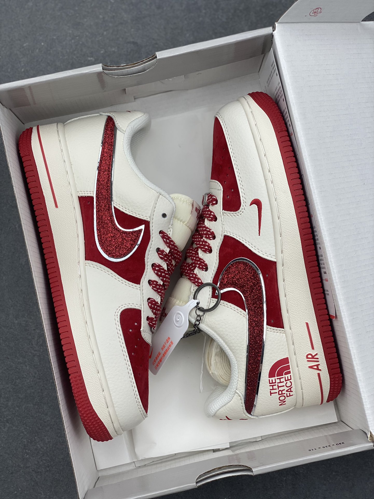Nike Air Force 1 '07 The North Face Red & Cream Low-Top Sneakers 10 i1734541661 1272 1