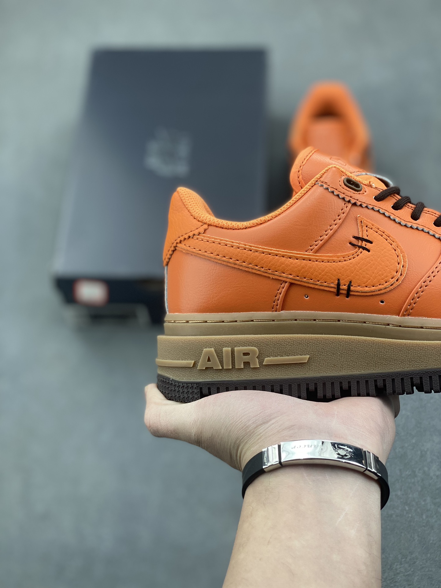 Nike Air Force 1 '07 Low Platform Sneaker - Orange/Brown. Sizes 36-45 6 i1734542652 816 0