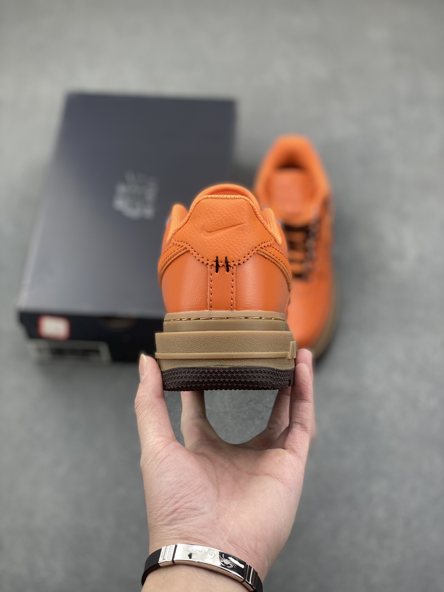 Nike Air Force 1 '07 Low Platform Sneaker - Orange/Brown. Sizes 36-45 5 i1734542653 5348 8