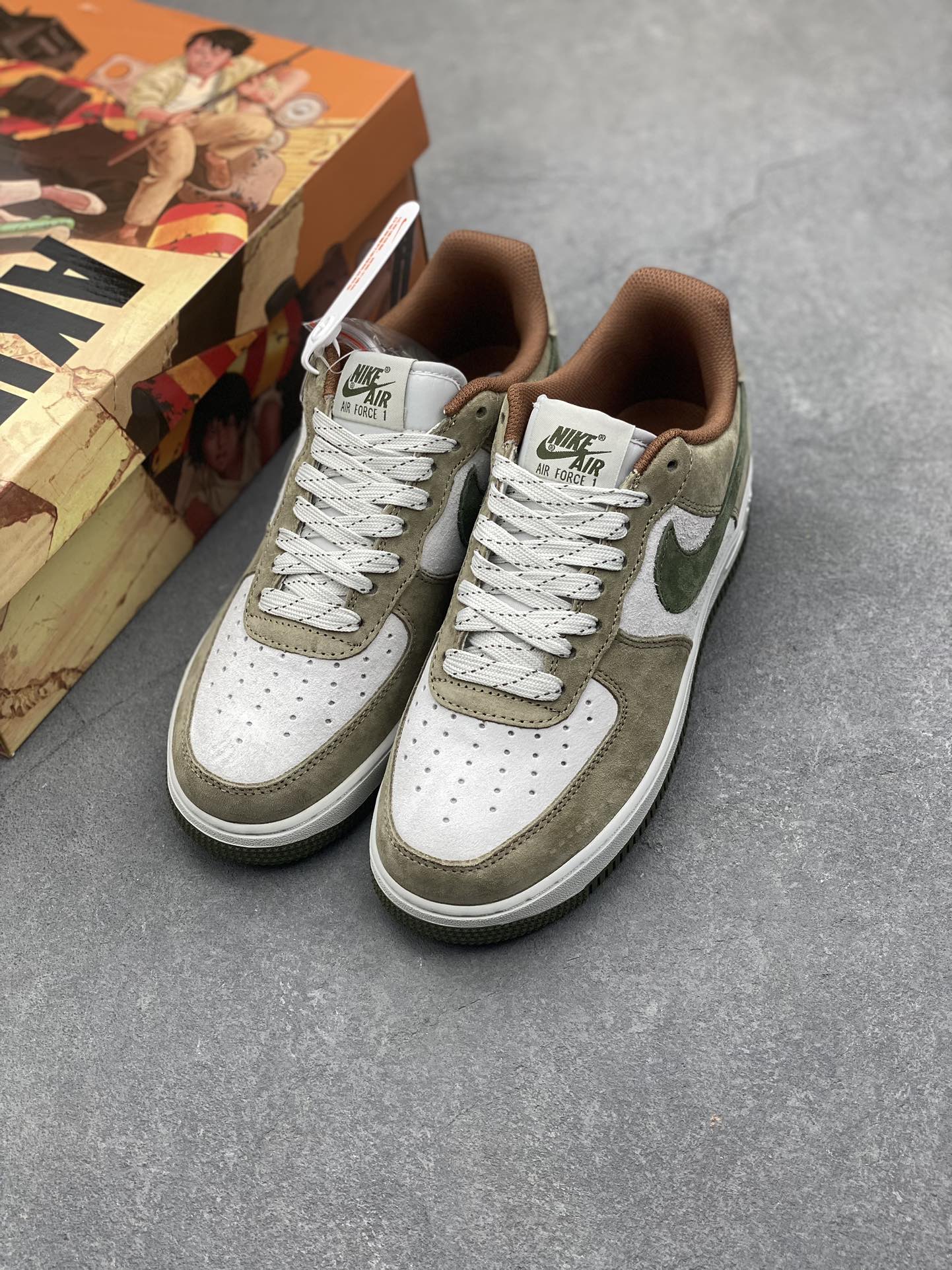 AKIRA x Nike Air Force 1 Low '07 Apple Green Suede Sneakers 9 i1734626103 2079 2