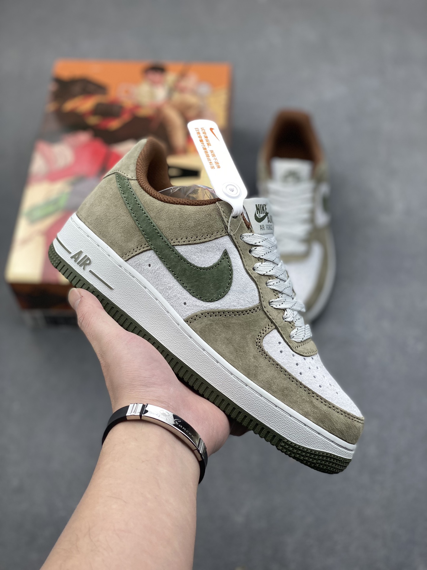 AKIRA x Nike Air Force 1 Low '07 Apple Green Suede Sneakers 2 i1734626103 4559 4