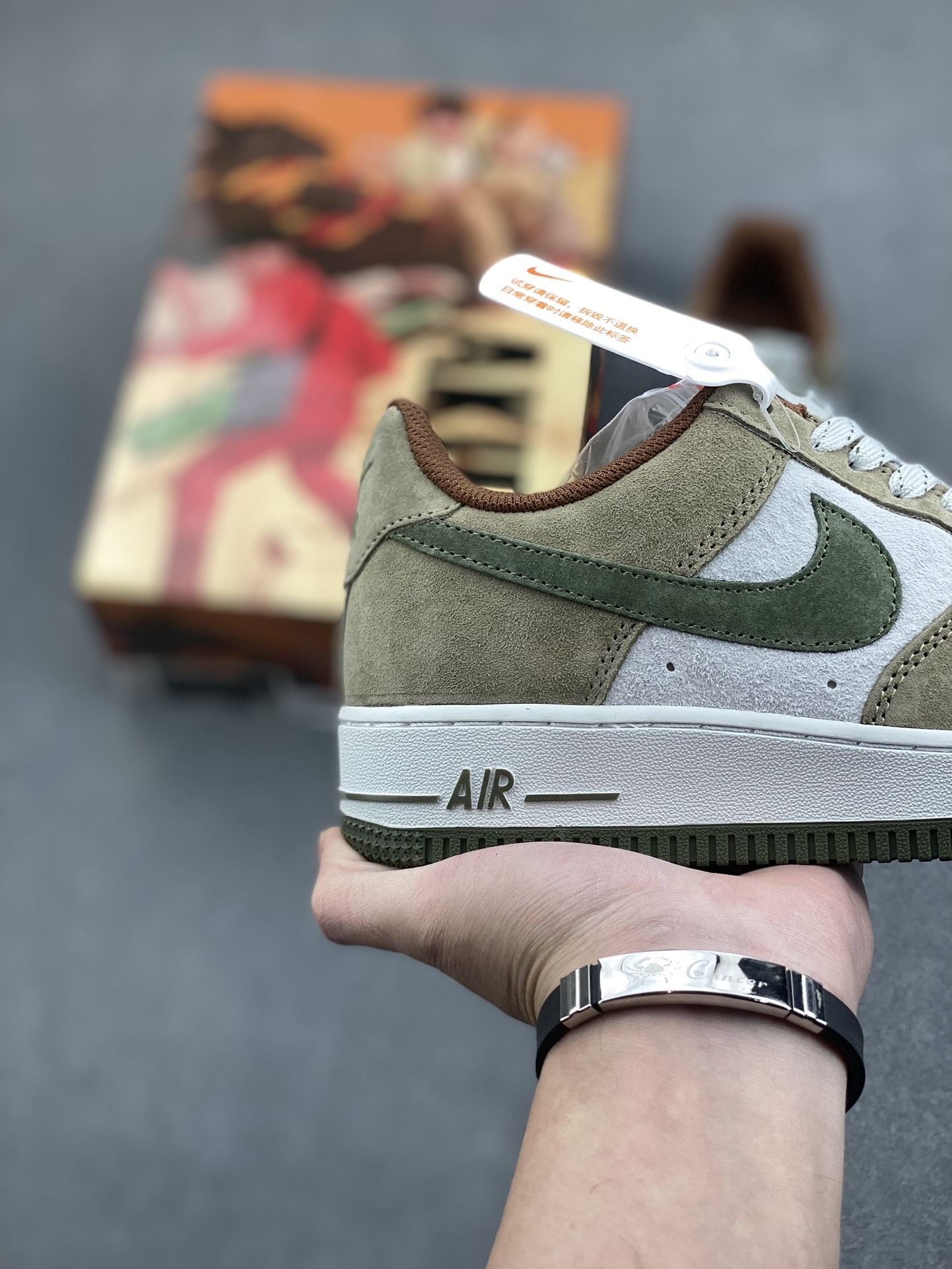 AKIRA x Nike Air Force 1 Low '07 Apple Green Suede Sneakers 6 i1734626104 5109 6