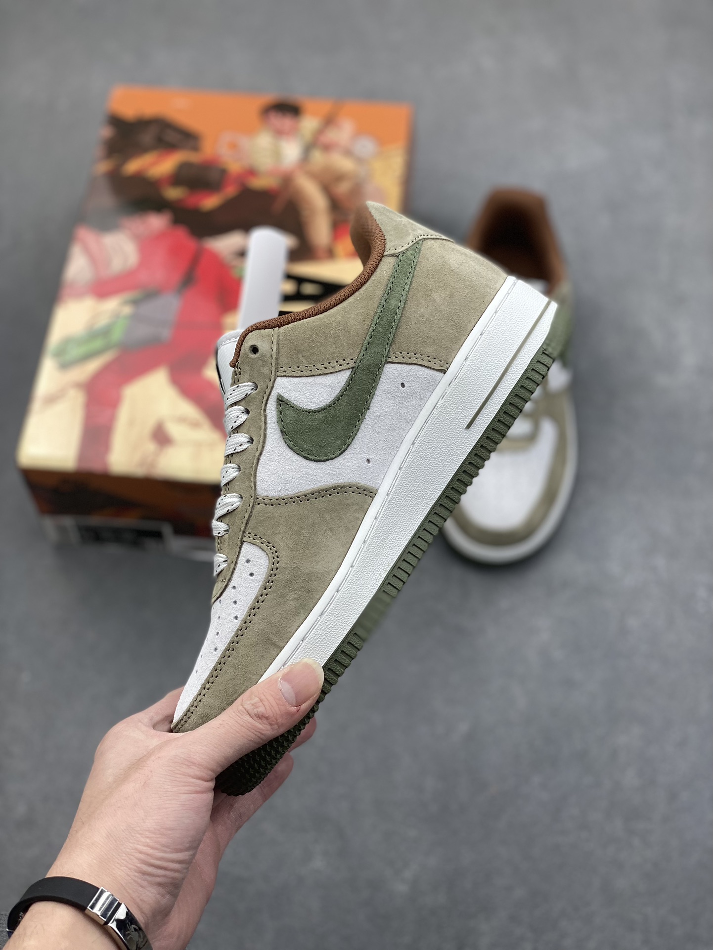 AKIRA x Nike Air Force 1 Low '07 Apple Green Suede Sneakers 4 i1734626104 8503 8