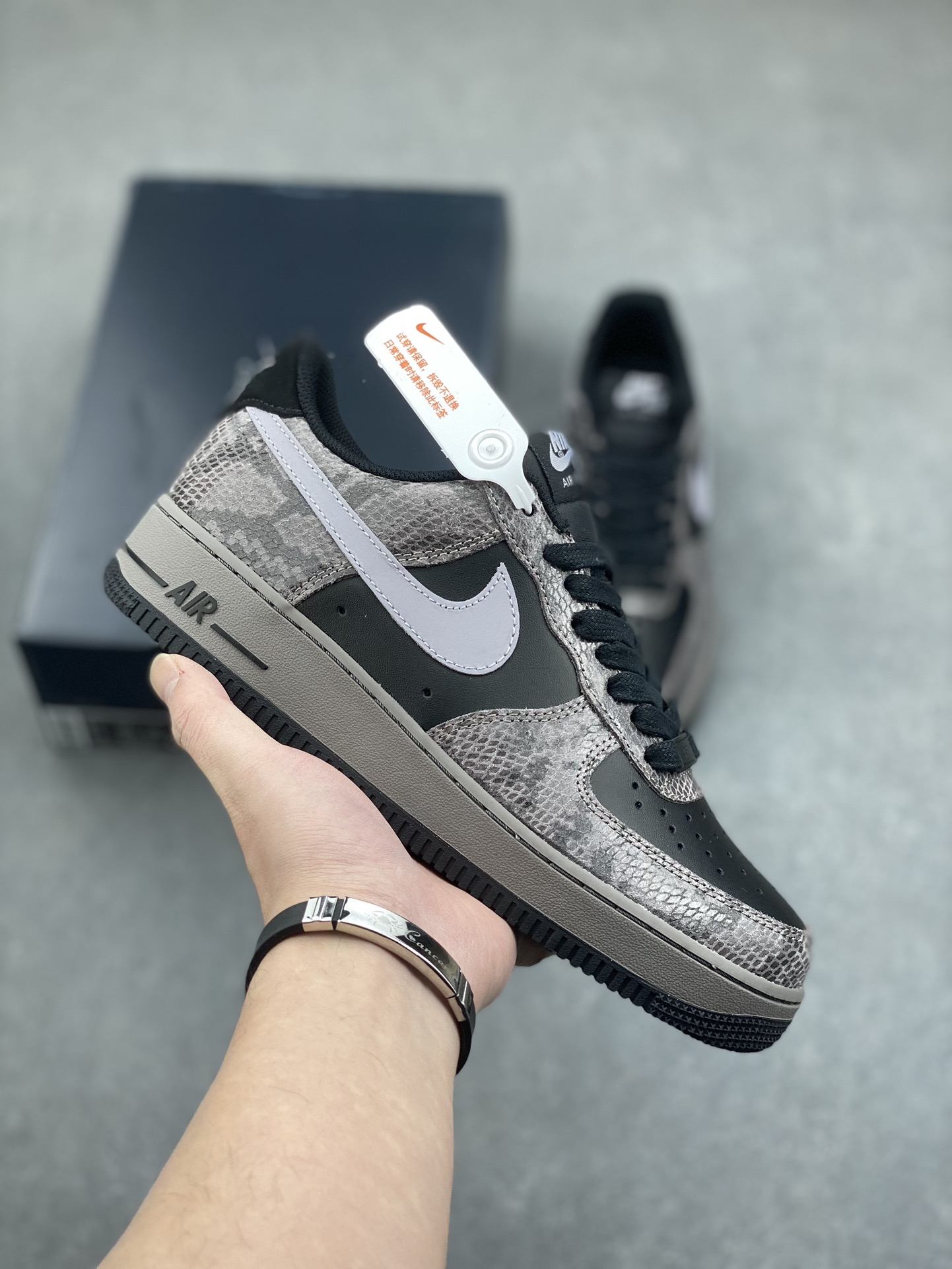Nike Air Force 1 '07 Low Black Snake Print Leather Casual Sneaker HF2898-001 2 i1734626173 2335 2