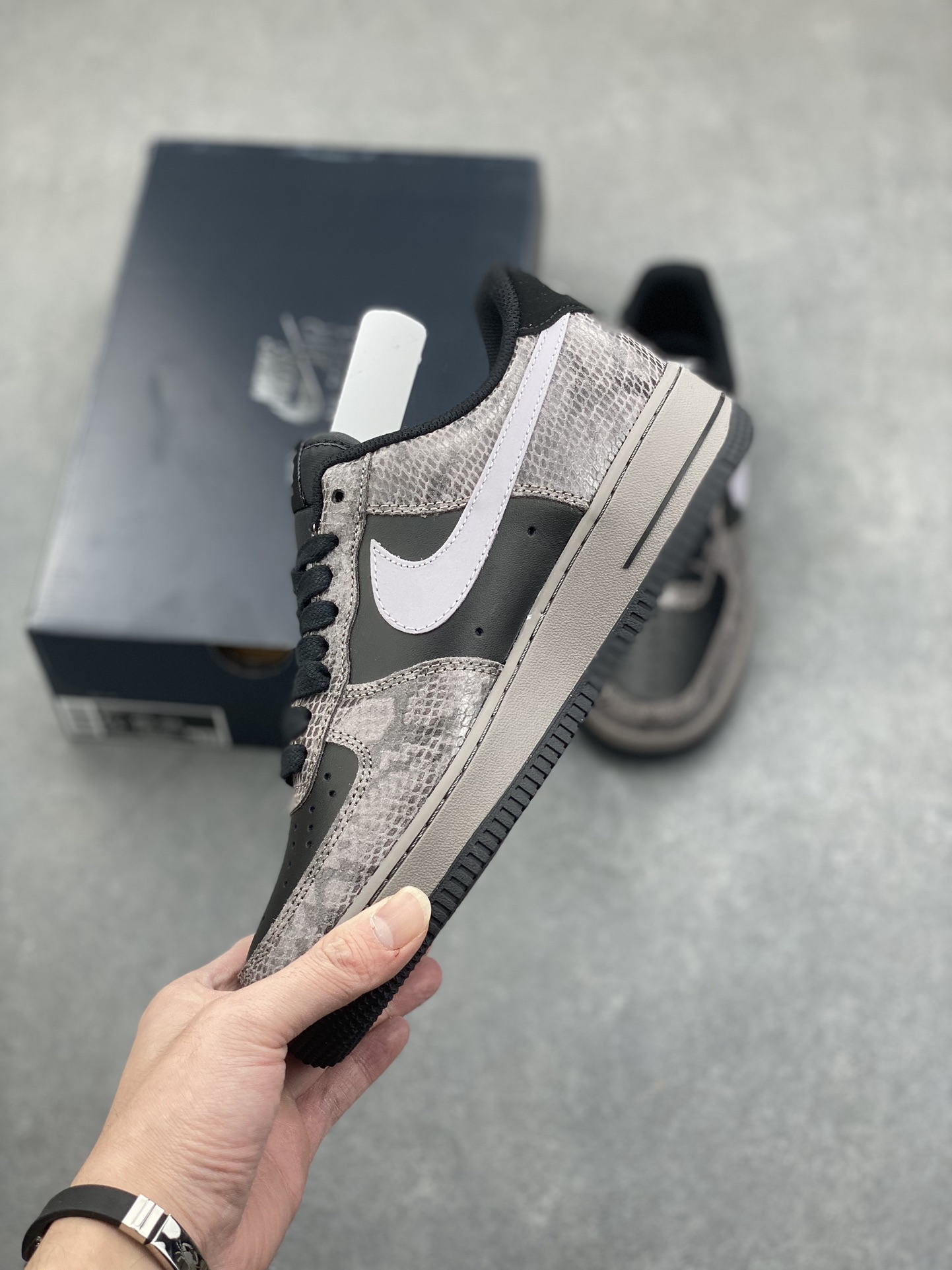 Nike Air Force 1 '07 Low Black Snake Print Leather Casual Sneaker HF2898-001 4 i1734626173 4926 4