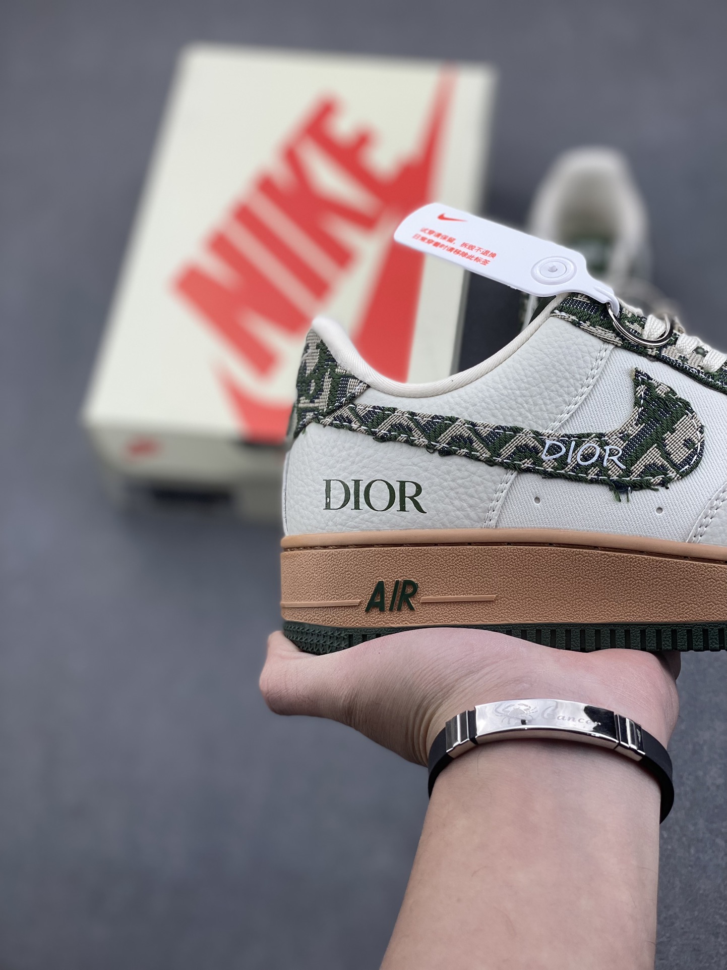 Nike Air Force 1 '07 Low Dior Collab Sneakers - Green Pattern Accents 6 i1734626292 730 6