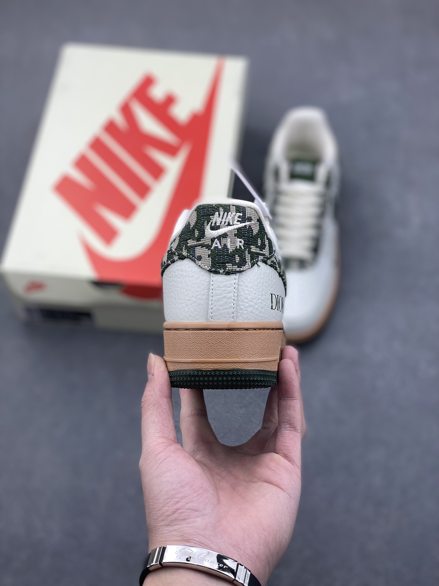 Nike Air Force 1 '07 Low Dior Collab Sneakers - Green Pattern Accents 5 i1734626292 8273 0