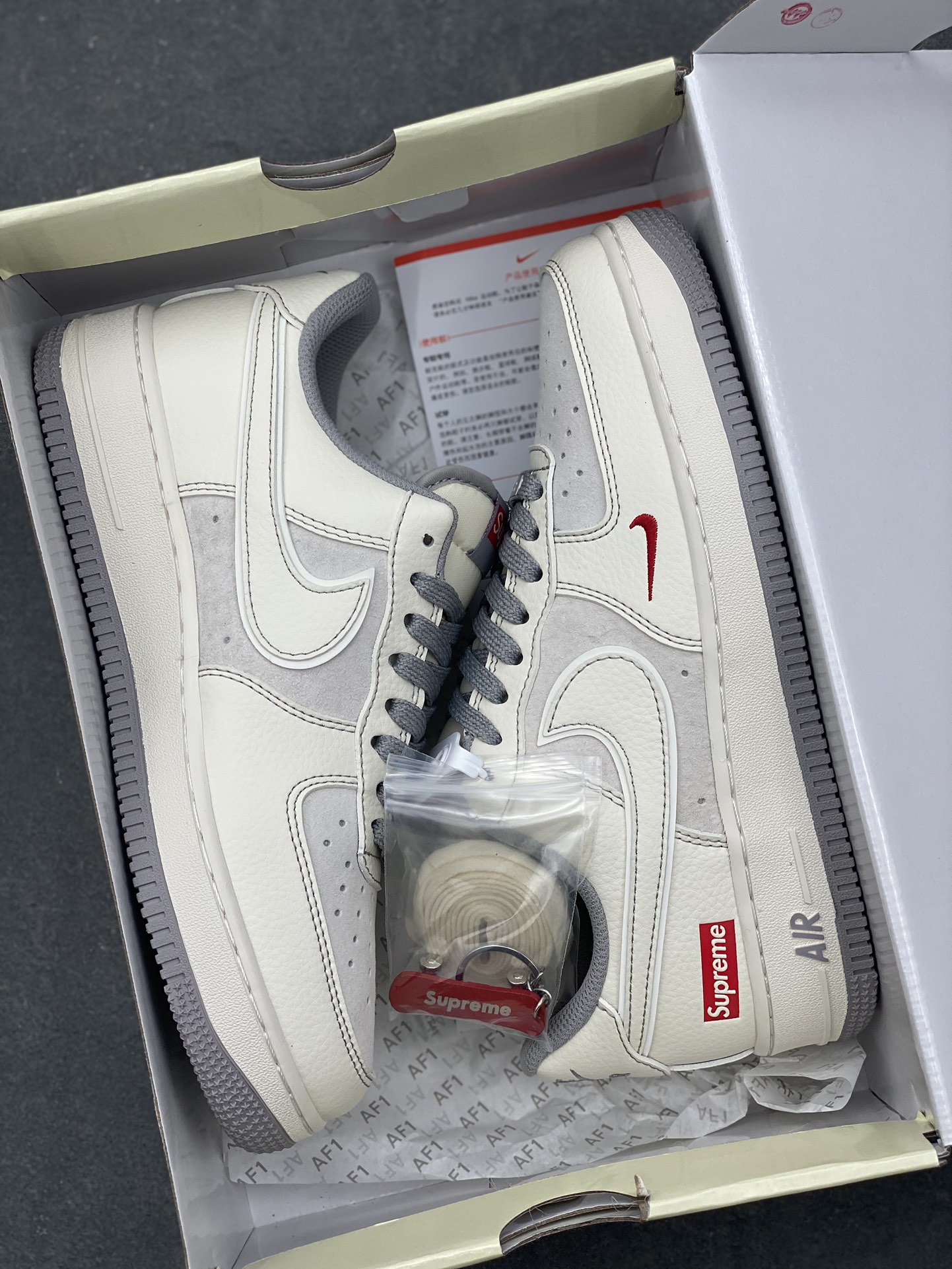 Nike Air Force 1 Low 07 x Supreme White Grey Red Shoes 10 i1734809266 868 2