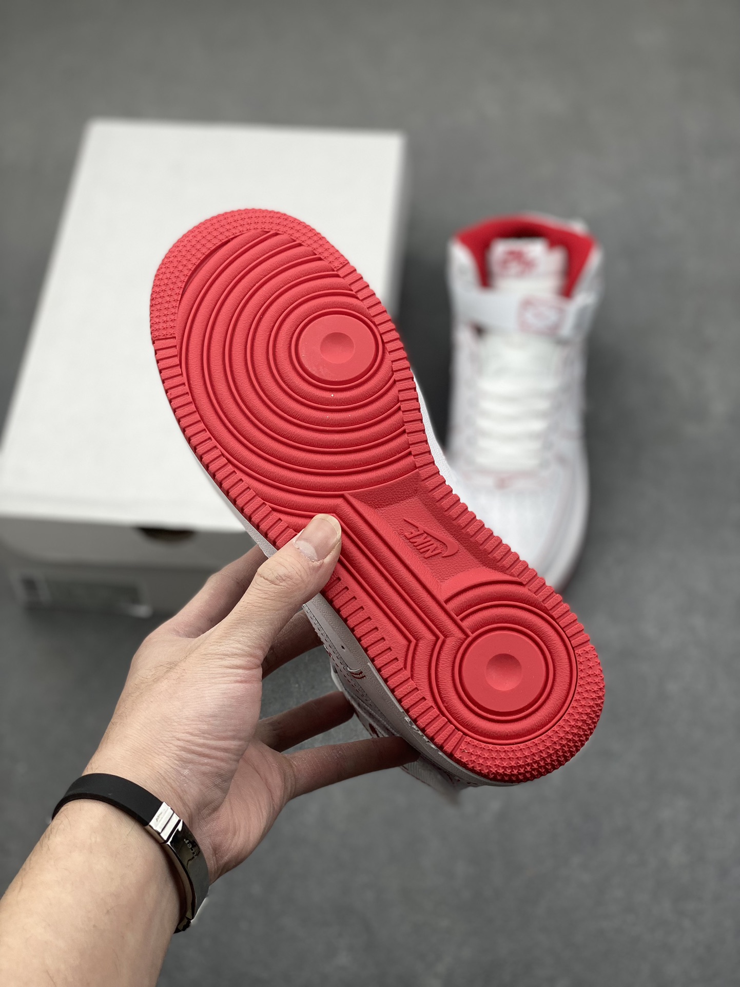 Nike Air Force 1 High-Top White/Red Stitching Sneakers - Official Quality 7 i1734809645 7371 8