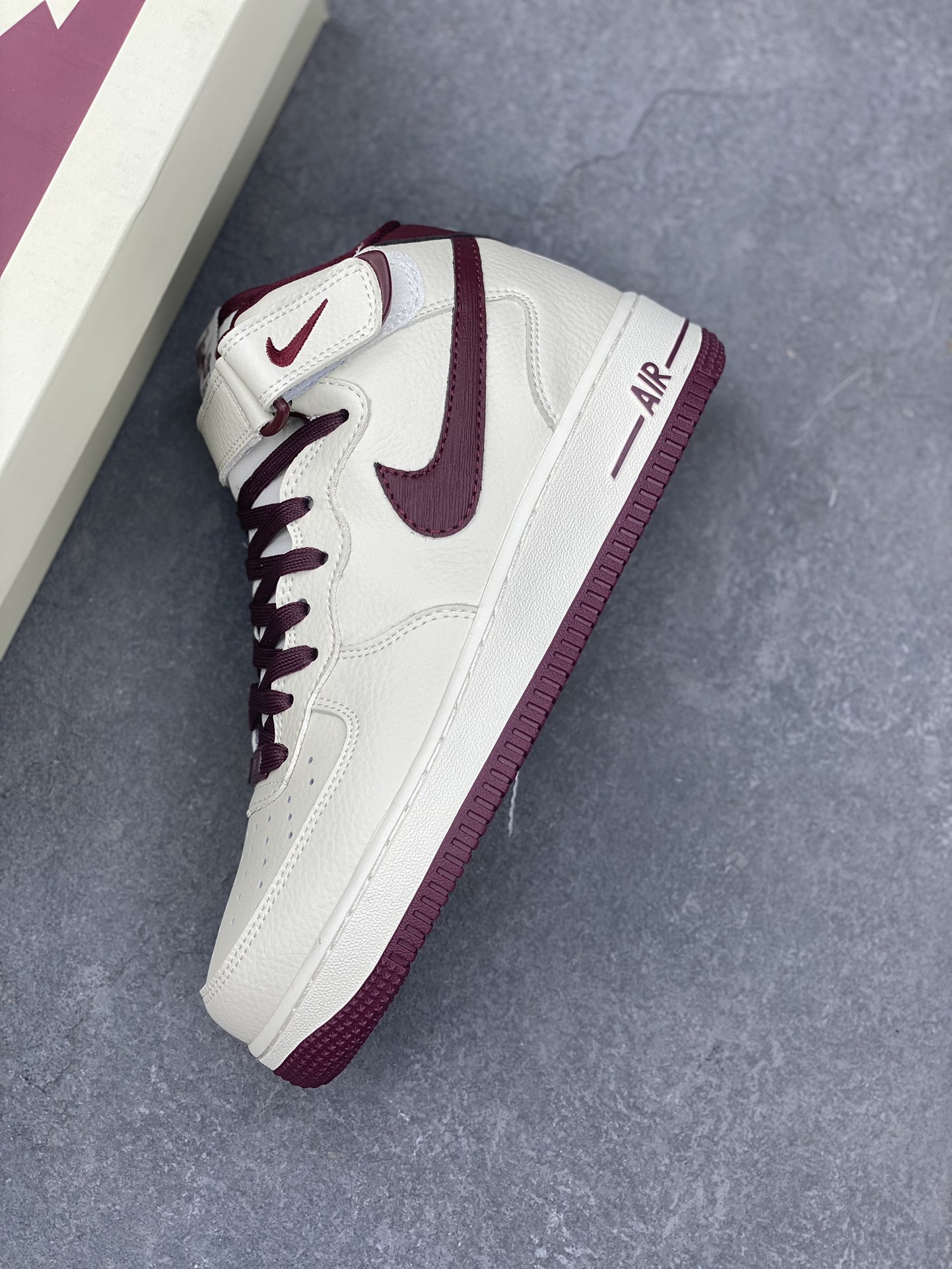Nike Air Force 1 MID "Burgundy" High-Top Sneakers, Custom Leather 8 i1734938712 5240 1