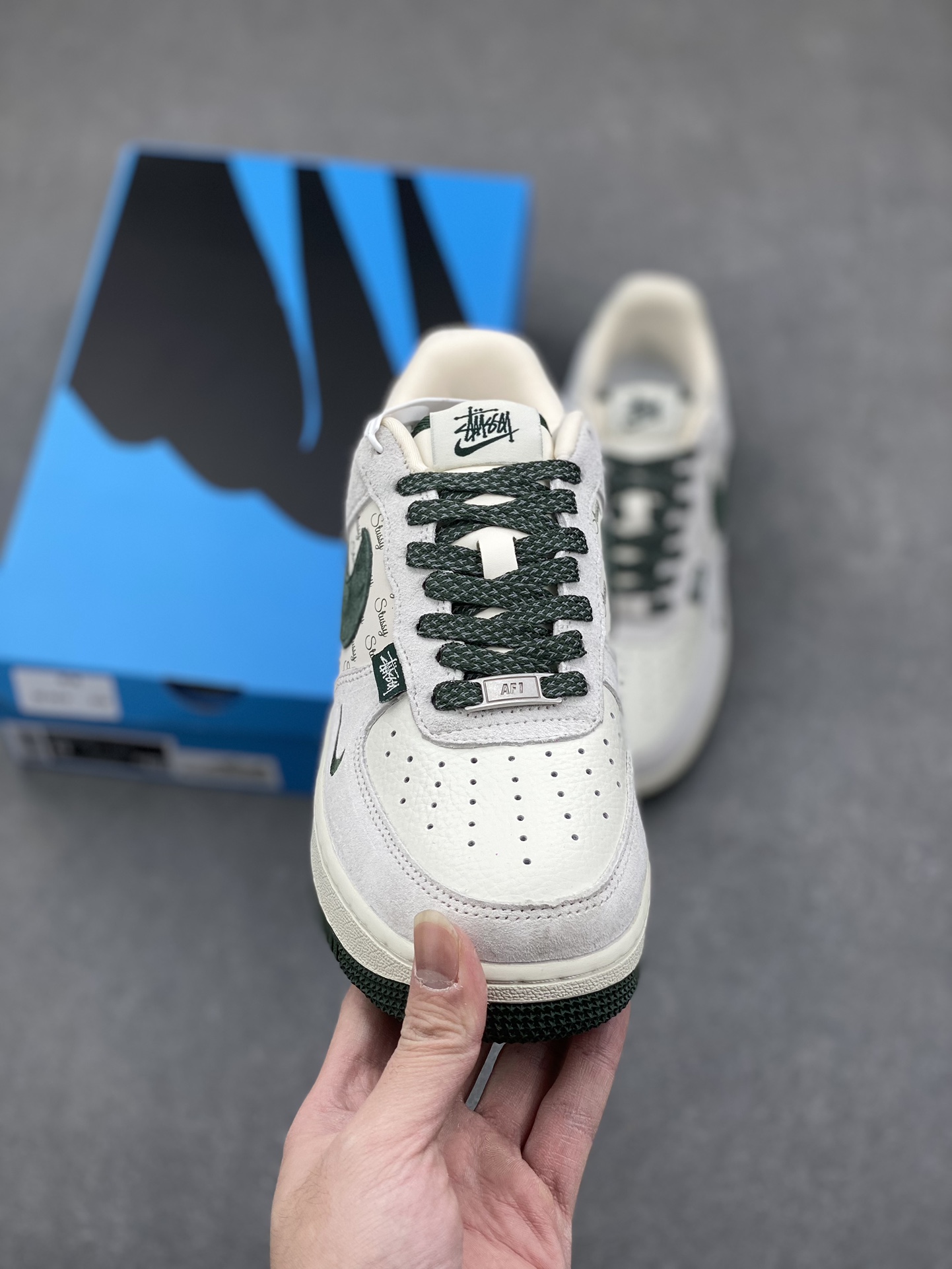 Nike Air Force 1 '07 Low Stussy Collab Green Suede - Limited Edition 3 i1734974002 631 5