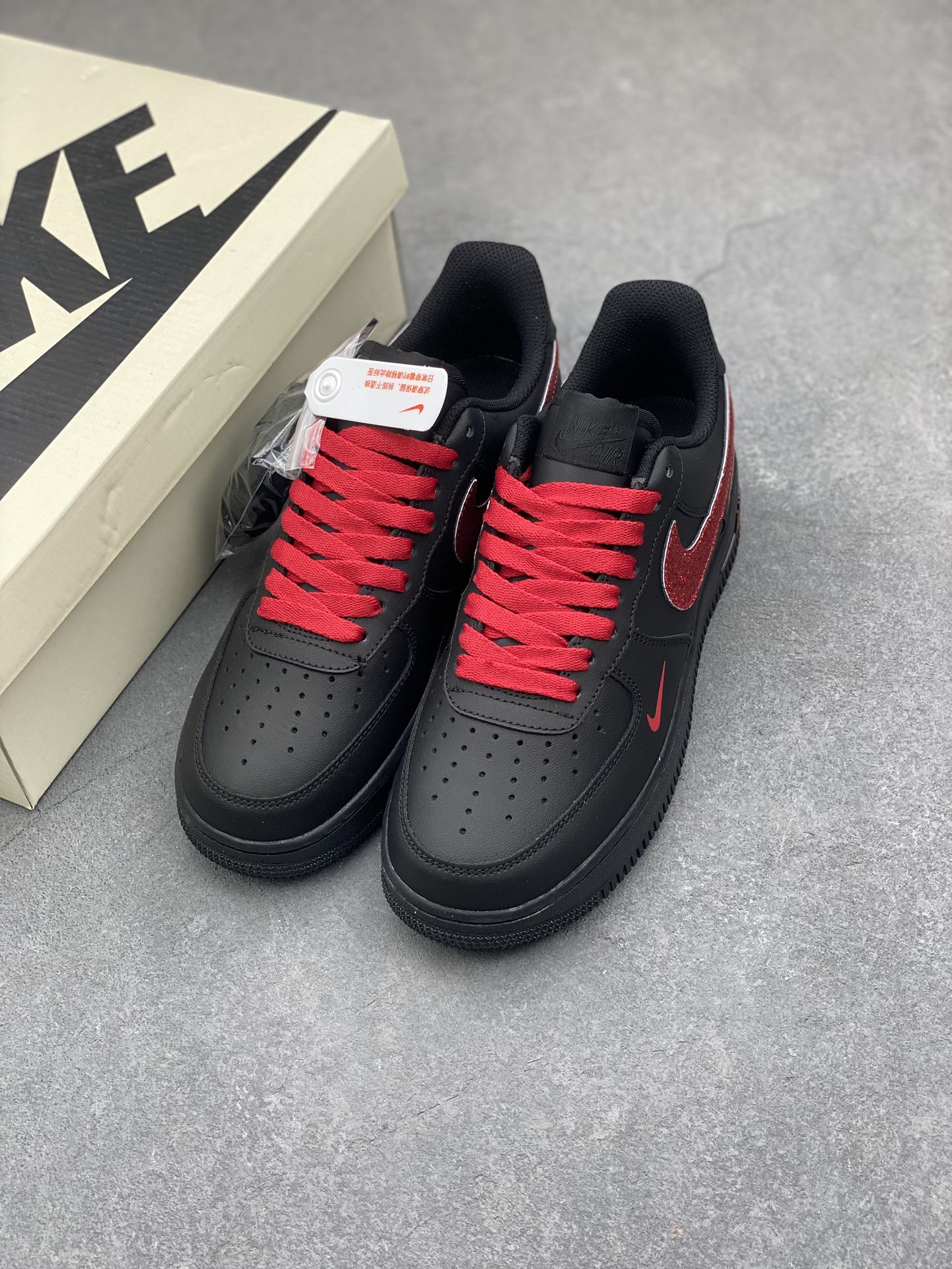 Nike Air Force 1 Low "Just Do It" Black Red Sneakers 9 i1735153051 3227 6