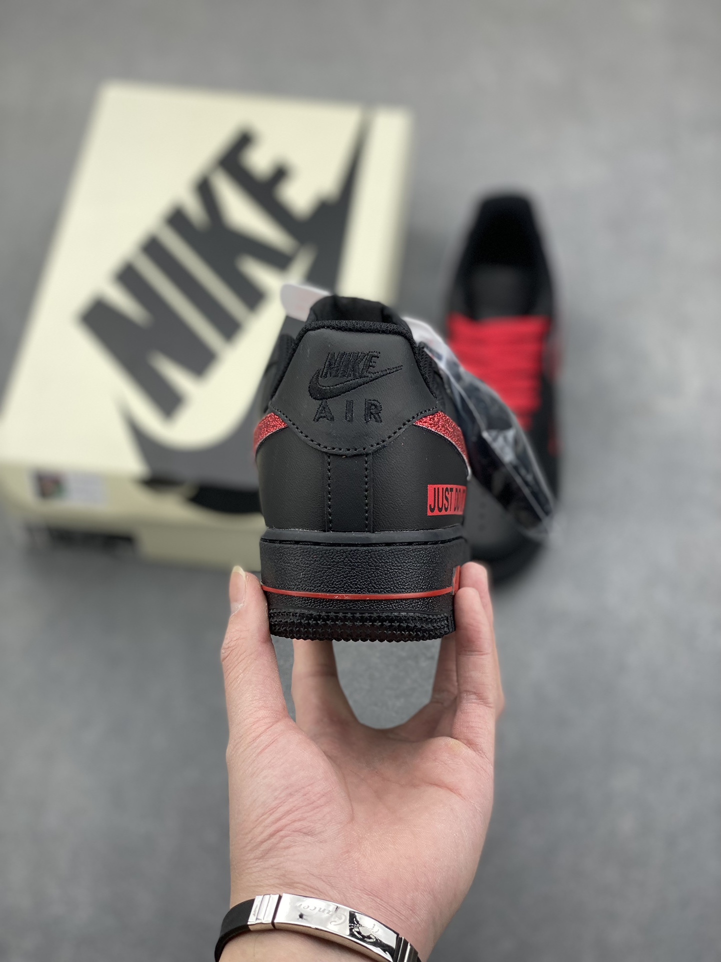Nike Air Force 1 Low "Just Do It" Black Red Sneakers 5 i1735153051 646 8