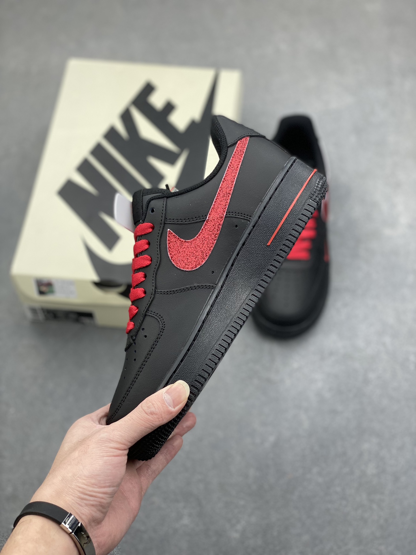 Nike Air Force 1 Low "Just Do It" Black Red Sneakers 4 i1735153051 9252 2